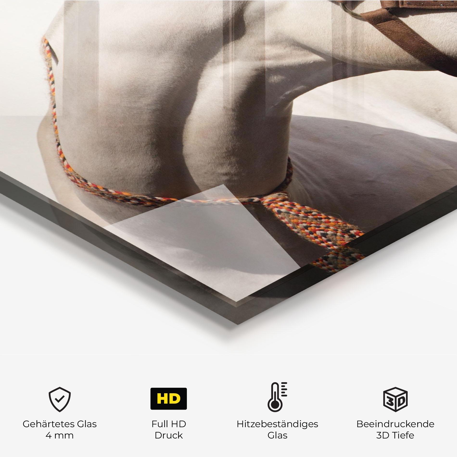 Küchenrückwand Glas Blue Eye Horse mockup 2