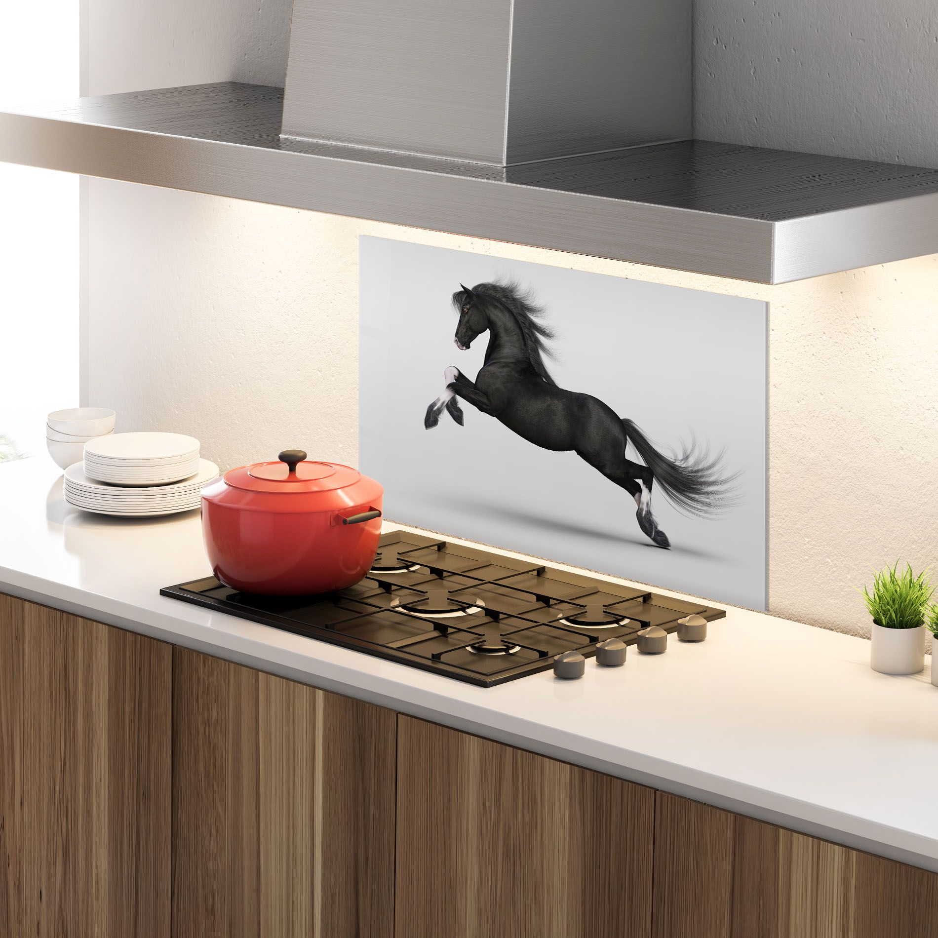 Black Horse Galloping mockup 4