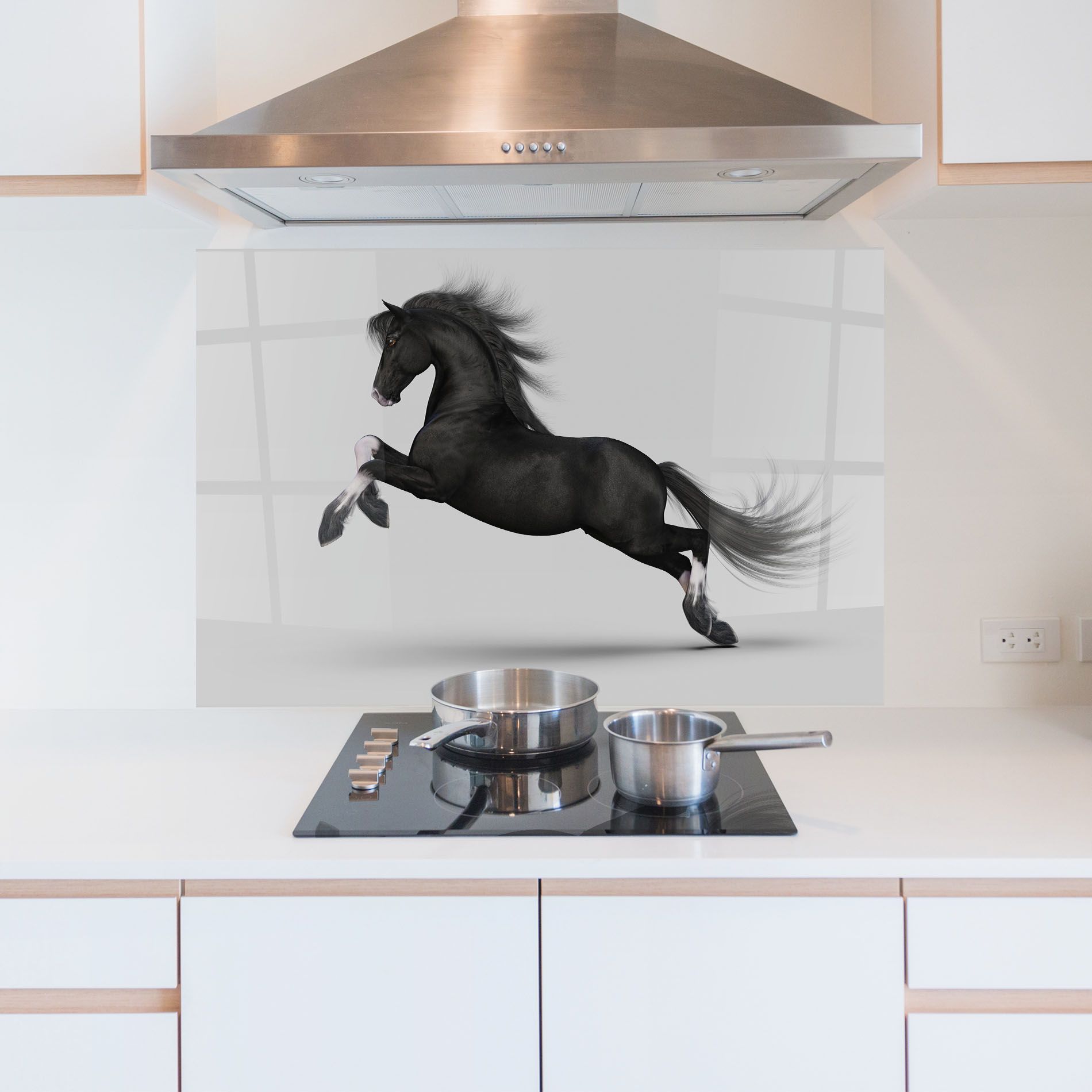 Black Horse Galloping mockup 5