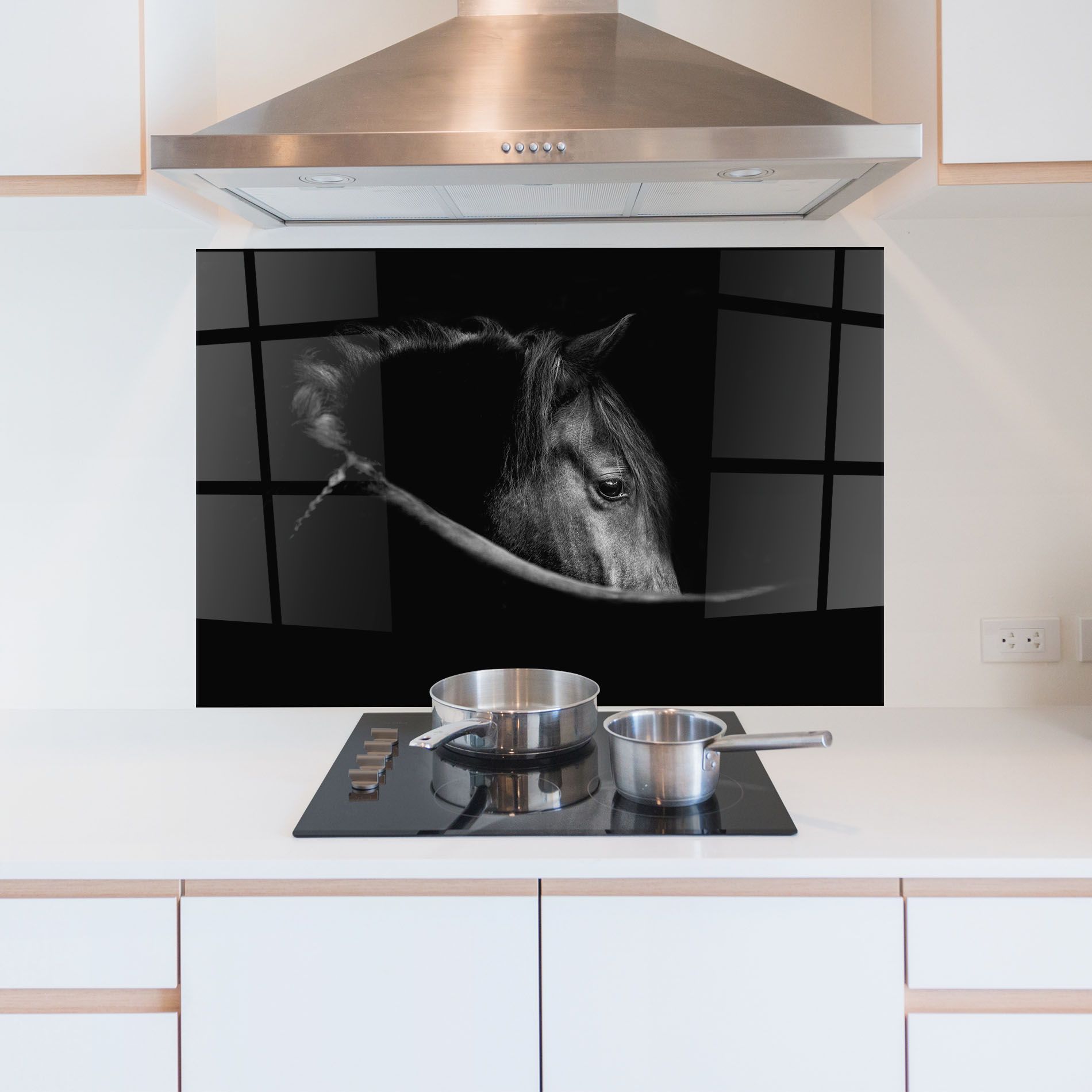 Black Horse Looking mockup 5