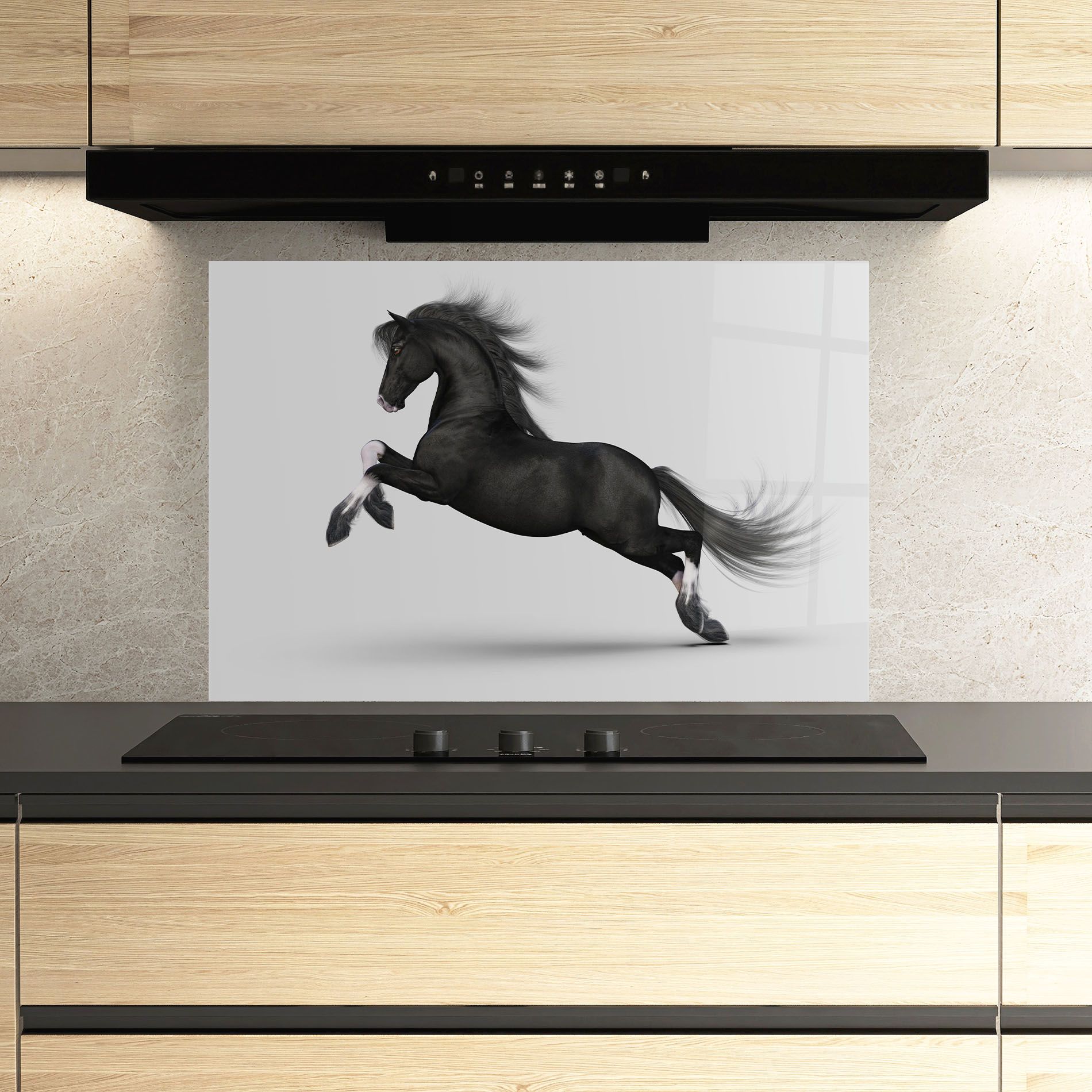 Black Horse Galloping mockup 3