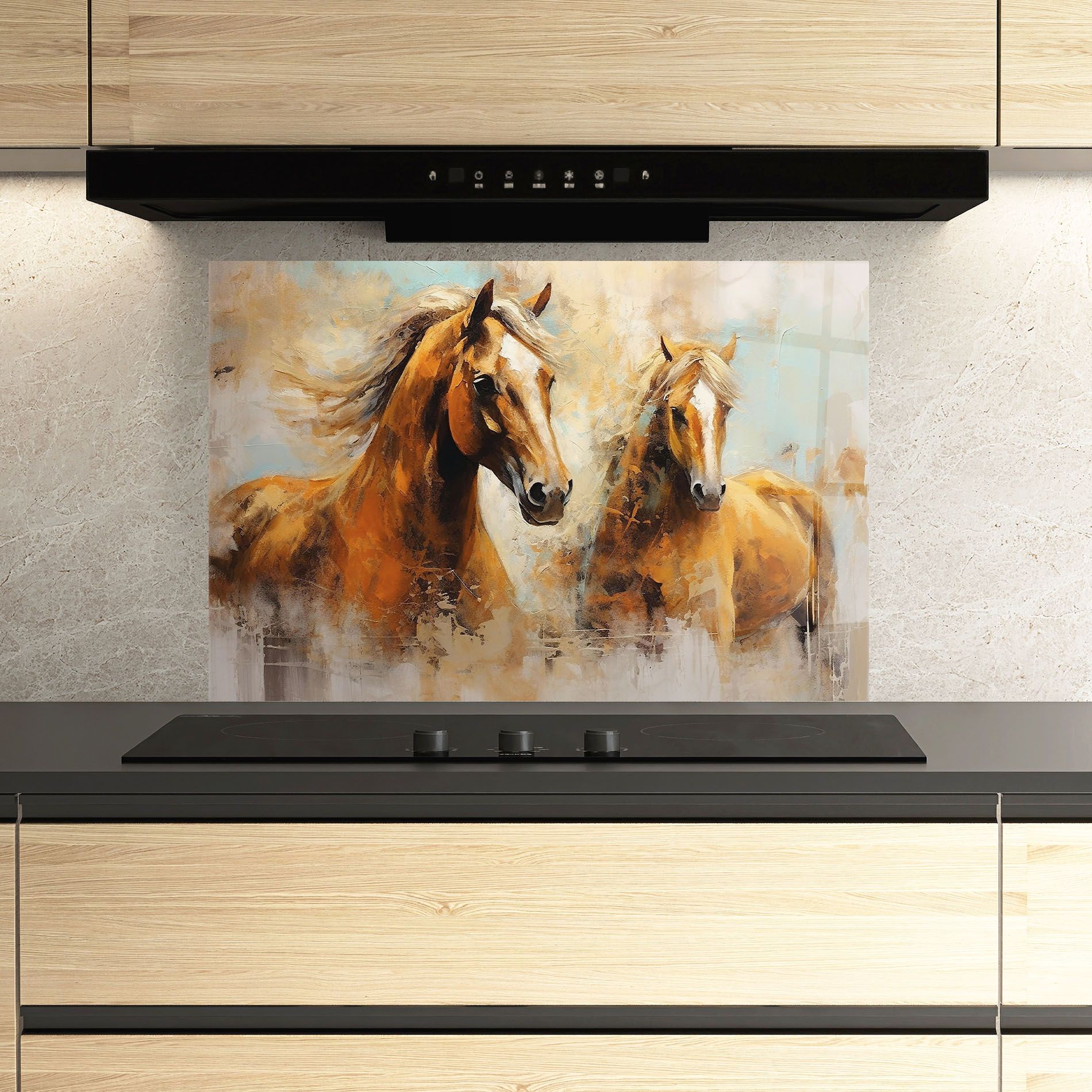 Brown Horses Staying mockup 3