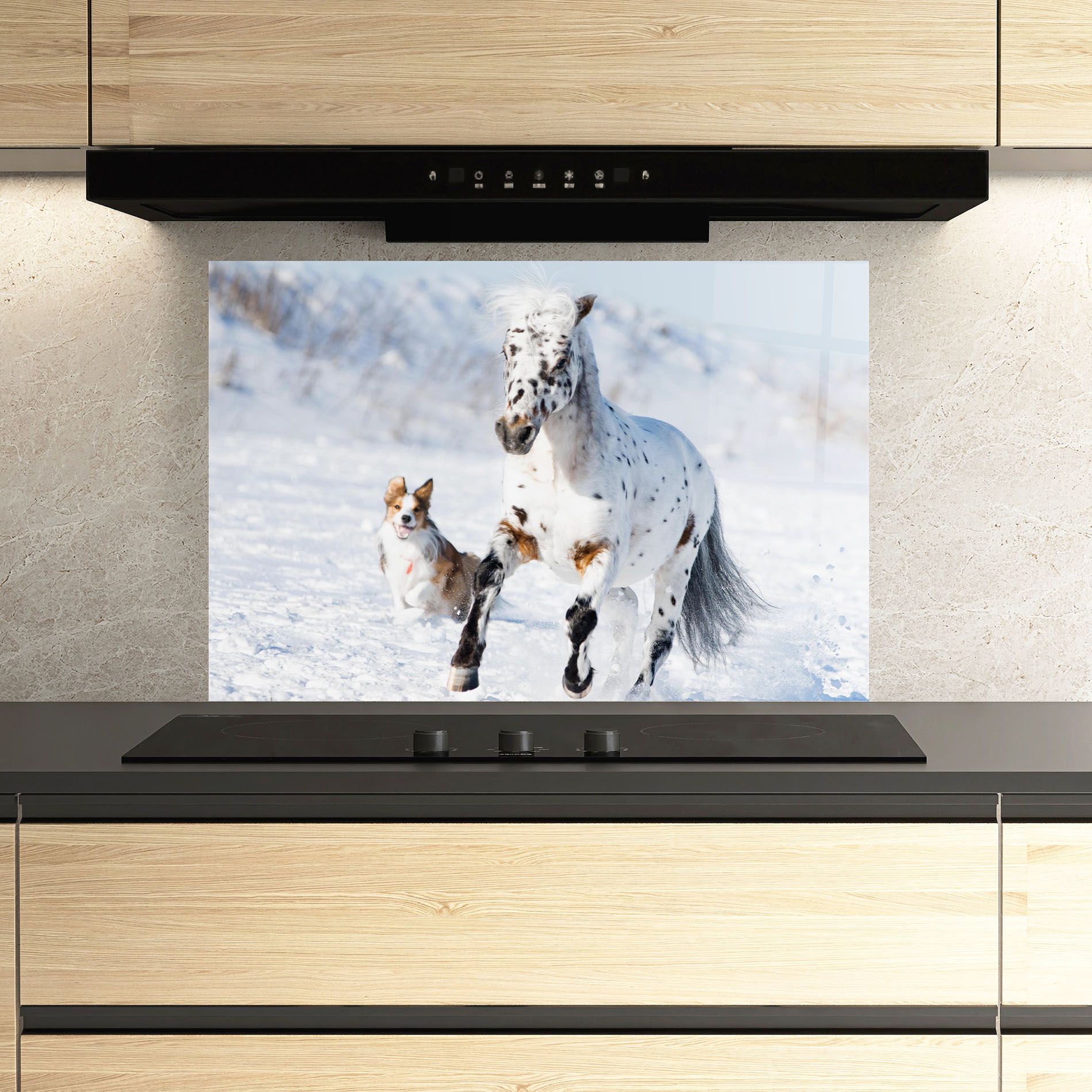 Dog And Horse Running mockup 3