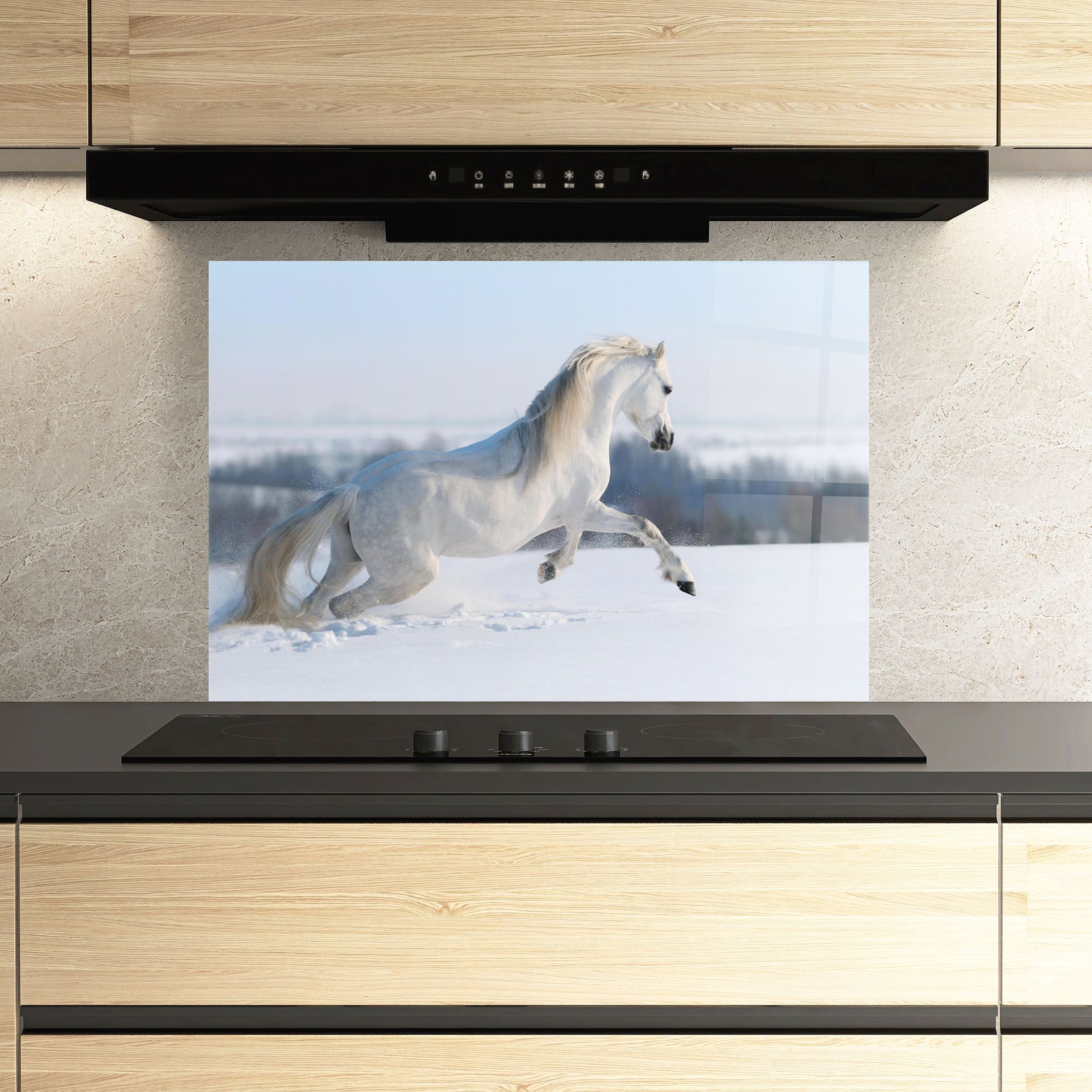 Snow Horse Running mockup 3
