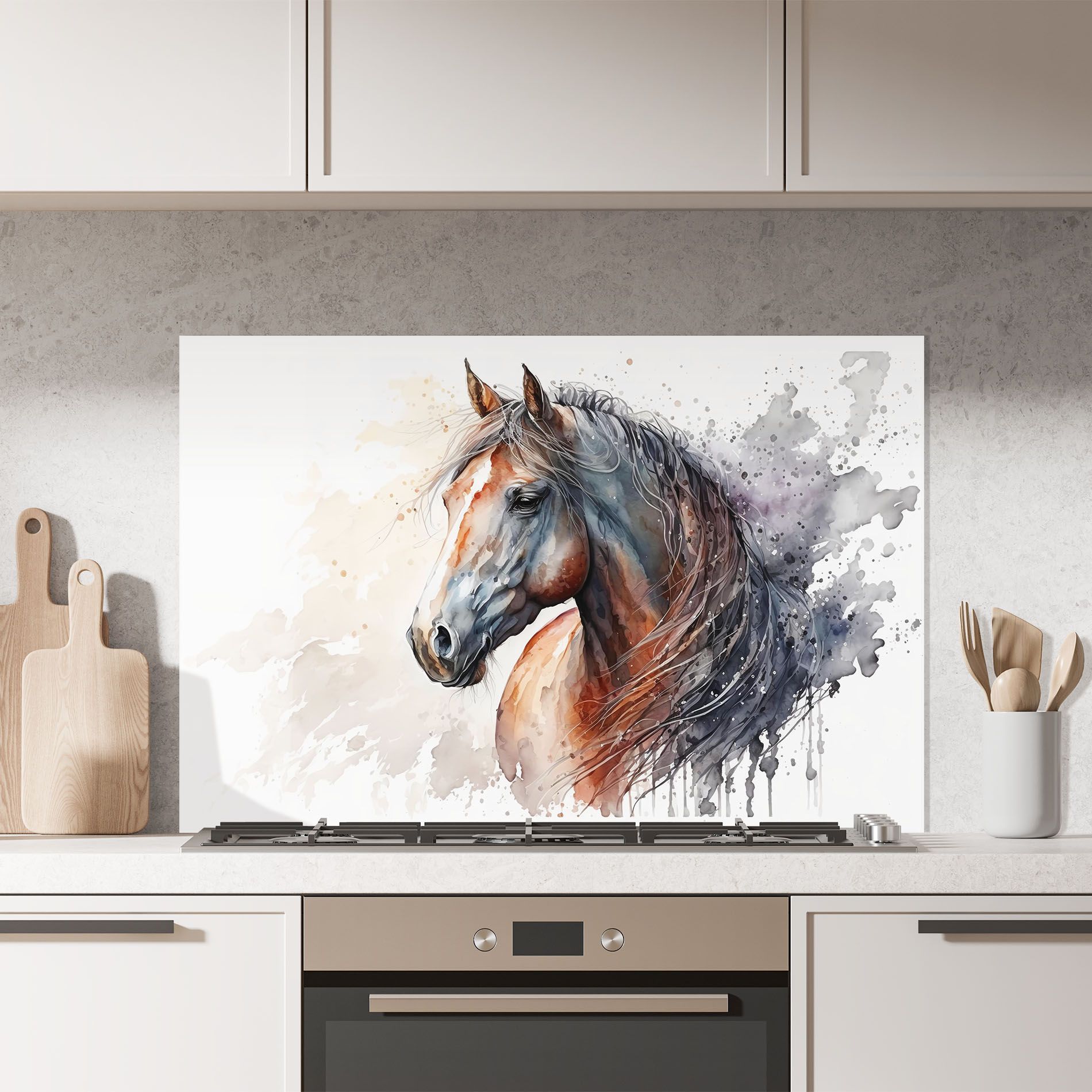 Black Brown Horse Painting mockup 7