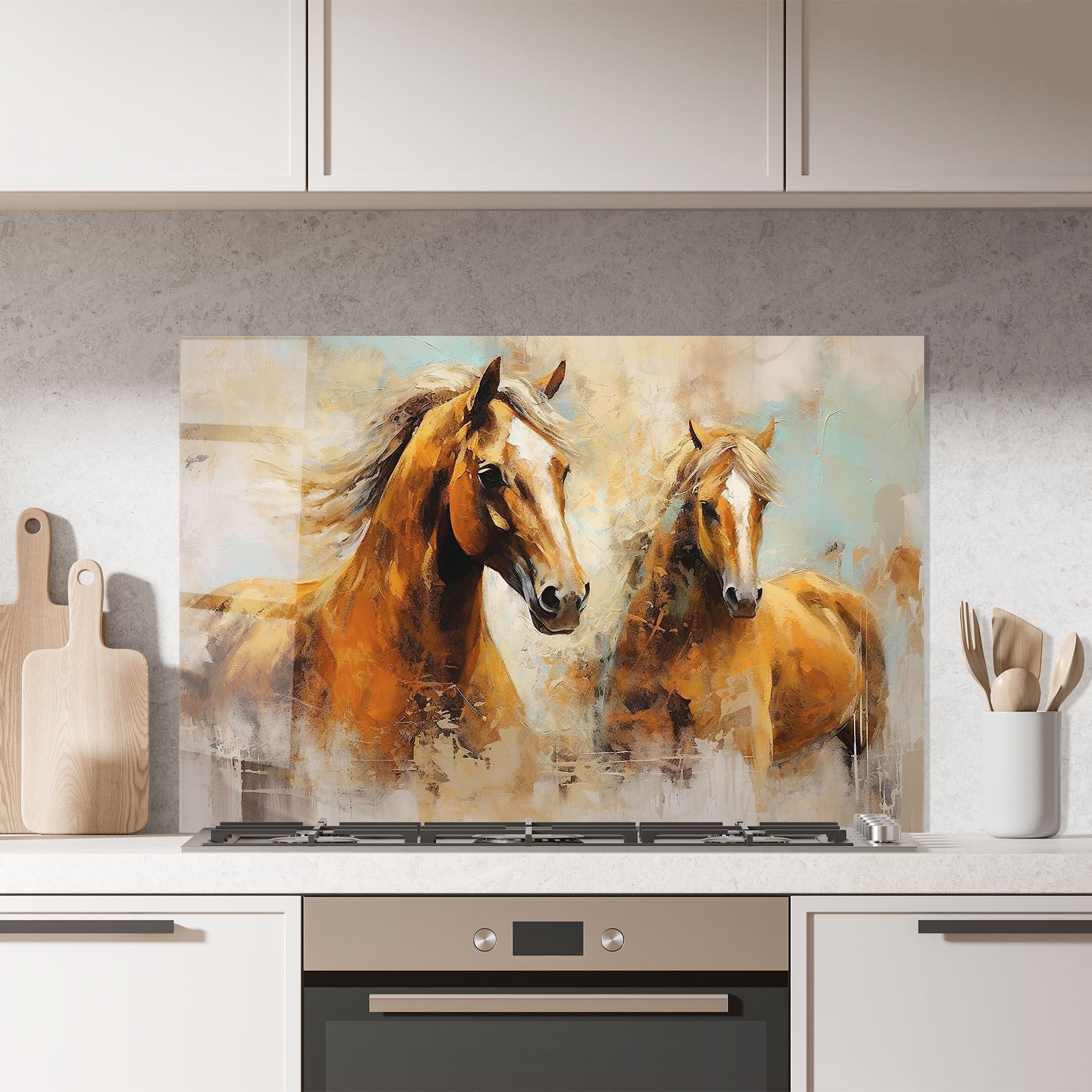 Brown Horses Staying mockup 7