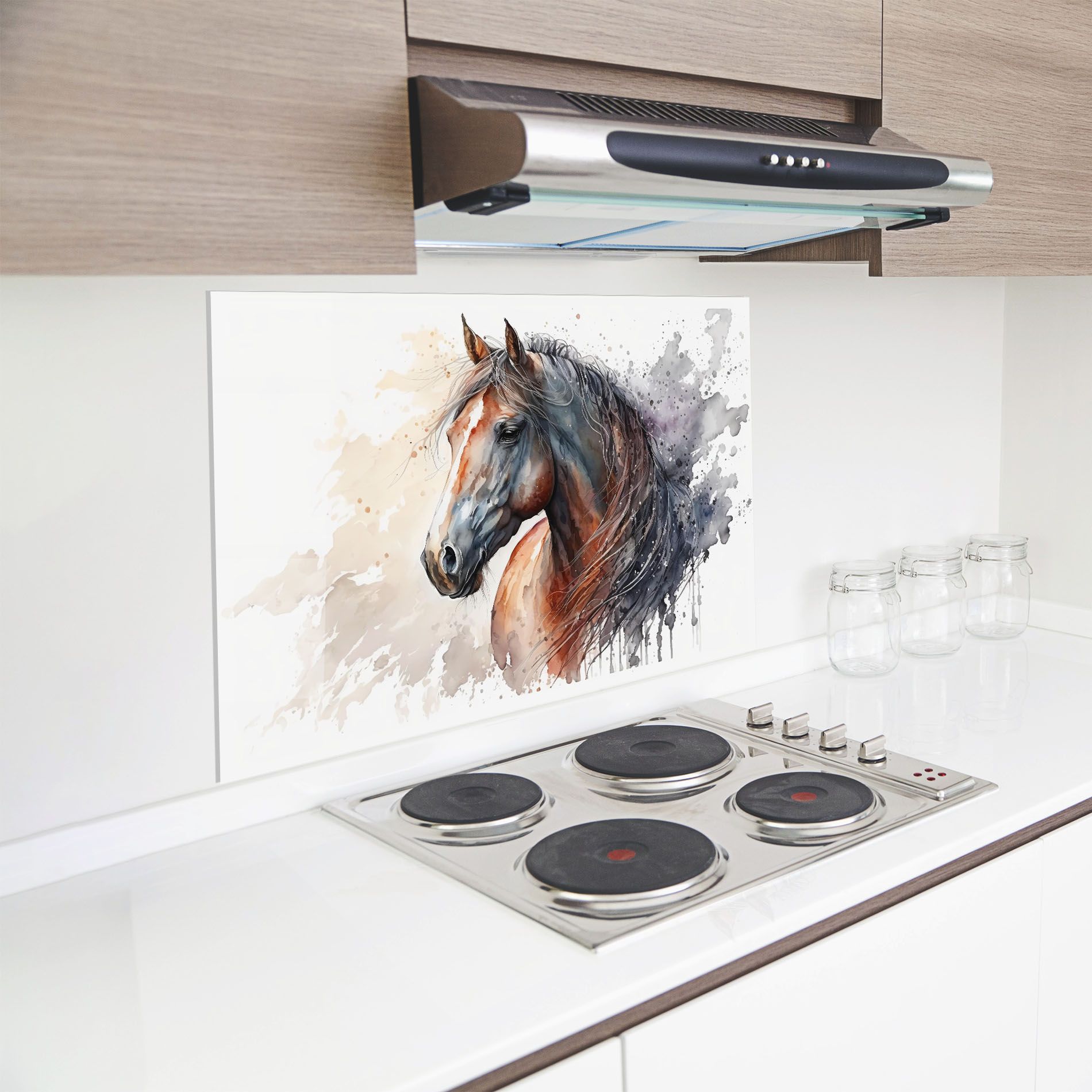Black Brown Horse Painting mockup 8