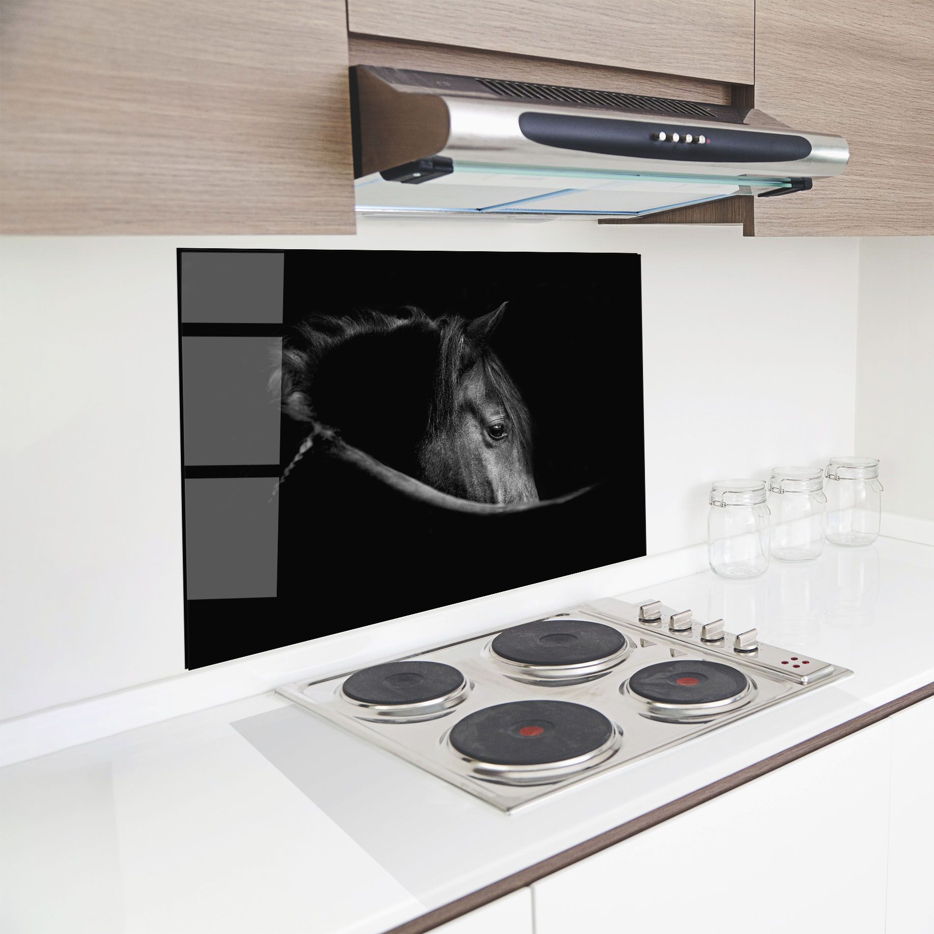 Black Horse Looking mockup 8