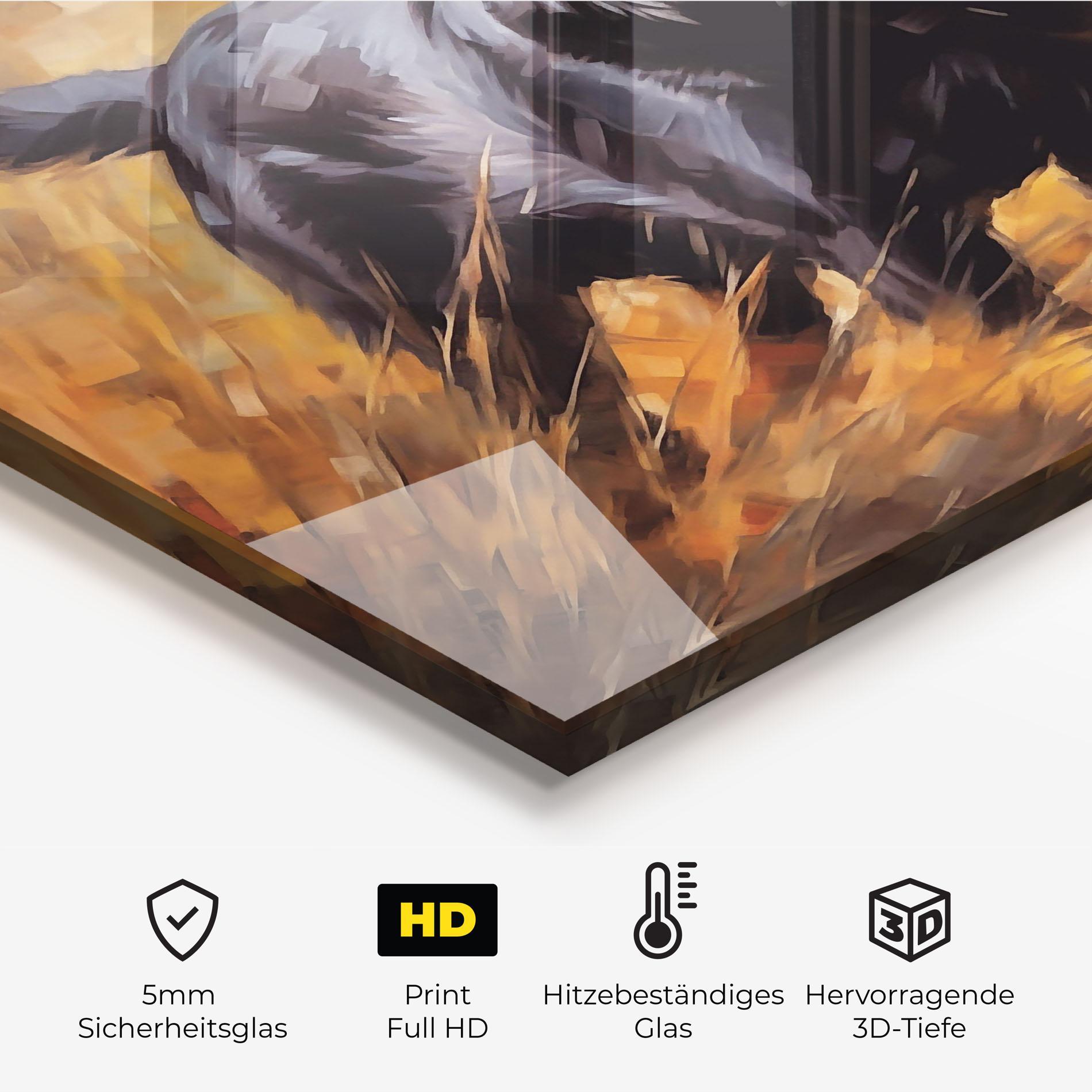 Küchenrückwand Glas Black Pretty Dog mockup 2