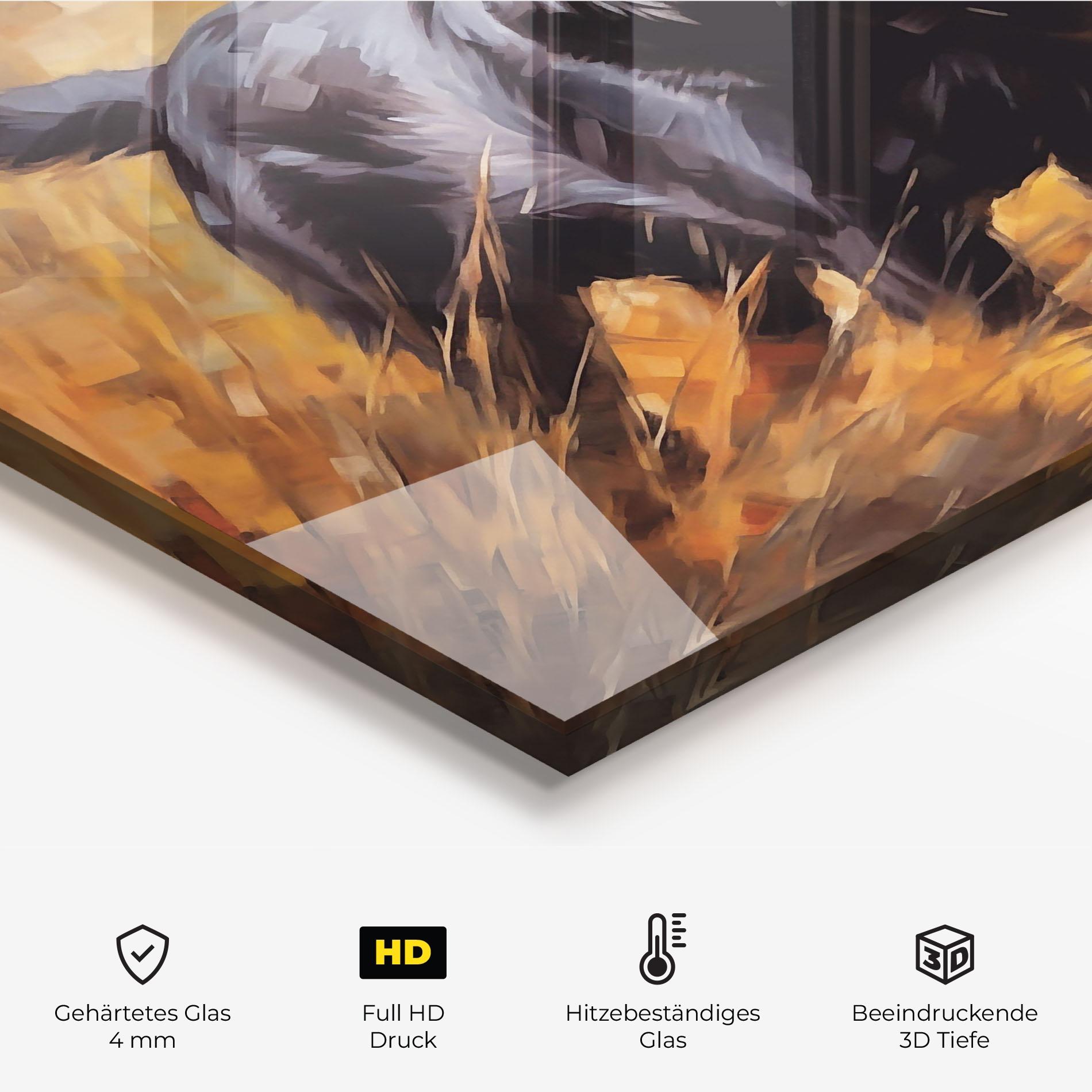 Küchenrückwand Glas Black Pretty Dog mockup 2