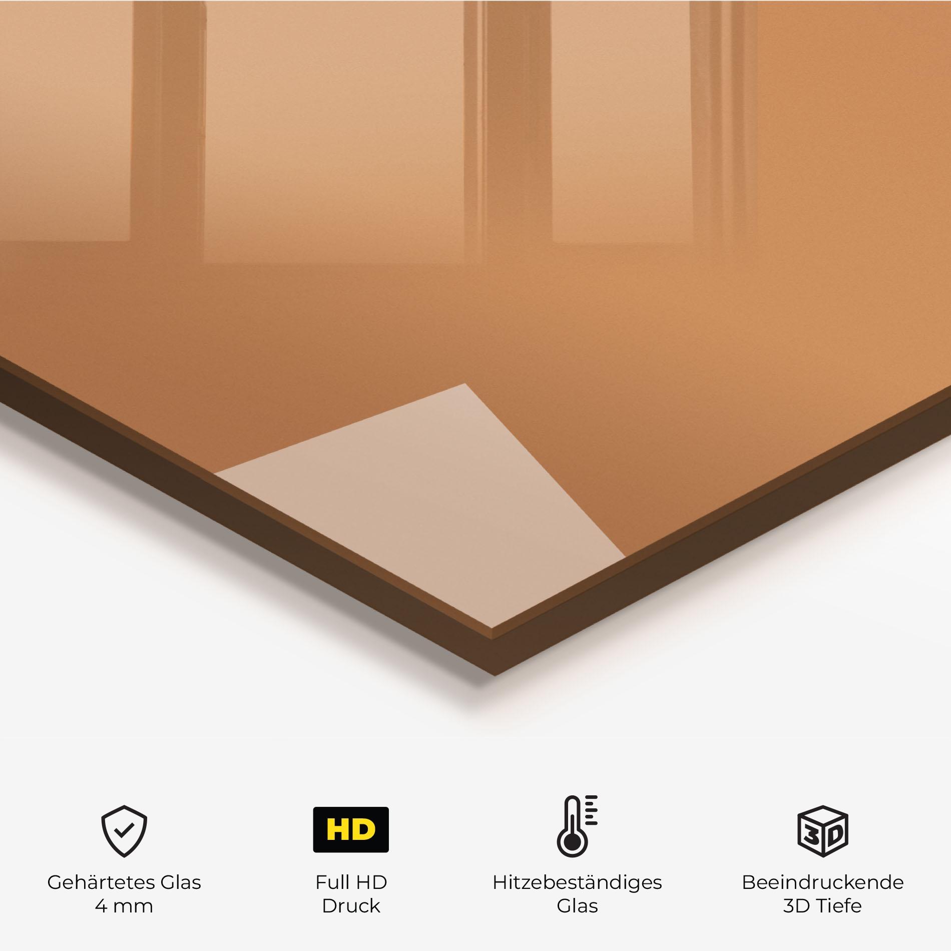 Küchenrückwand Glas Cute Dog Portrait mockup 2