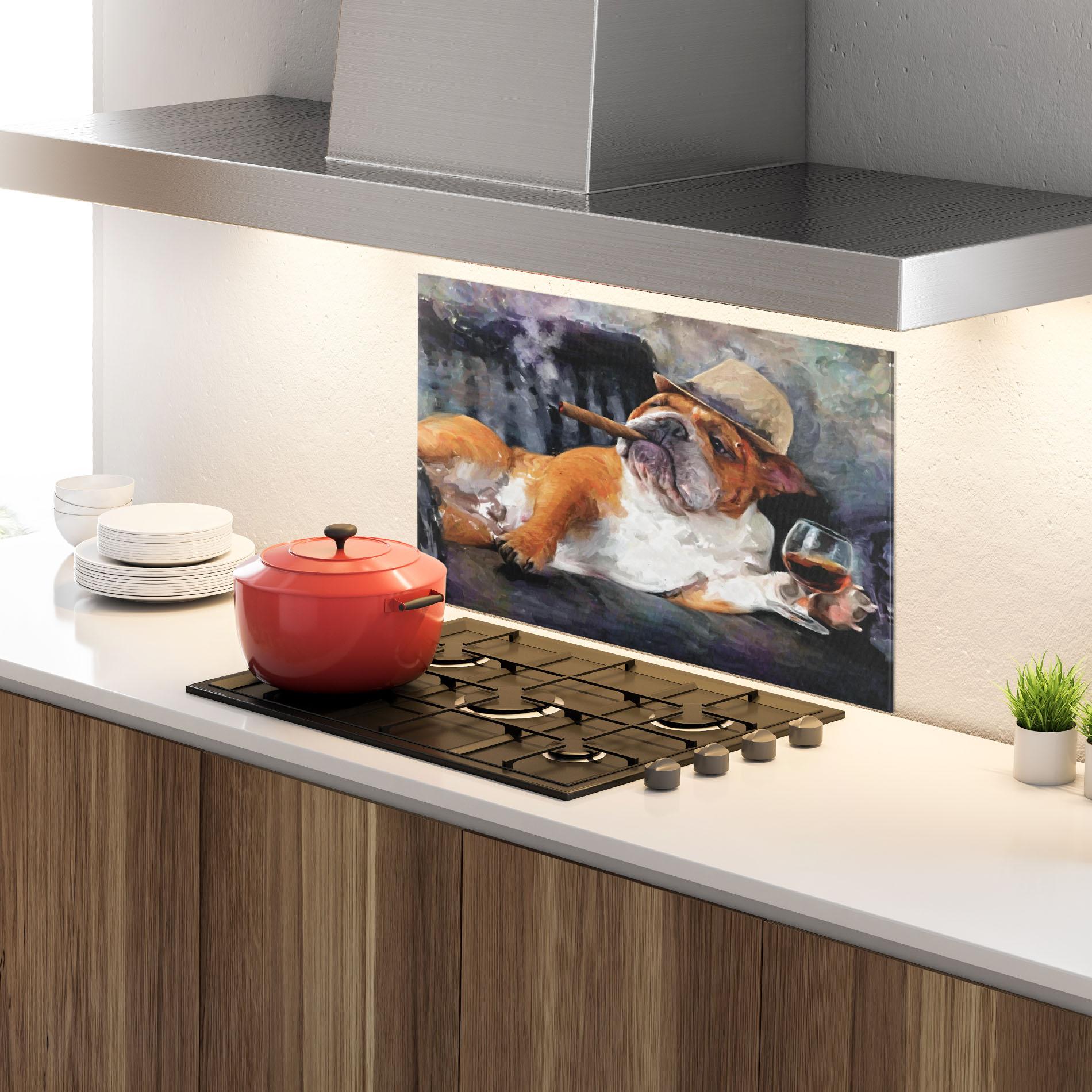 Küchenrückwand Glas Enjoy Life mockup 4