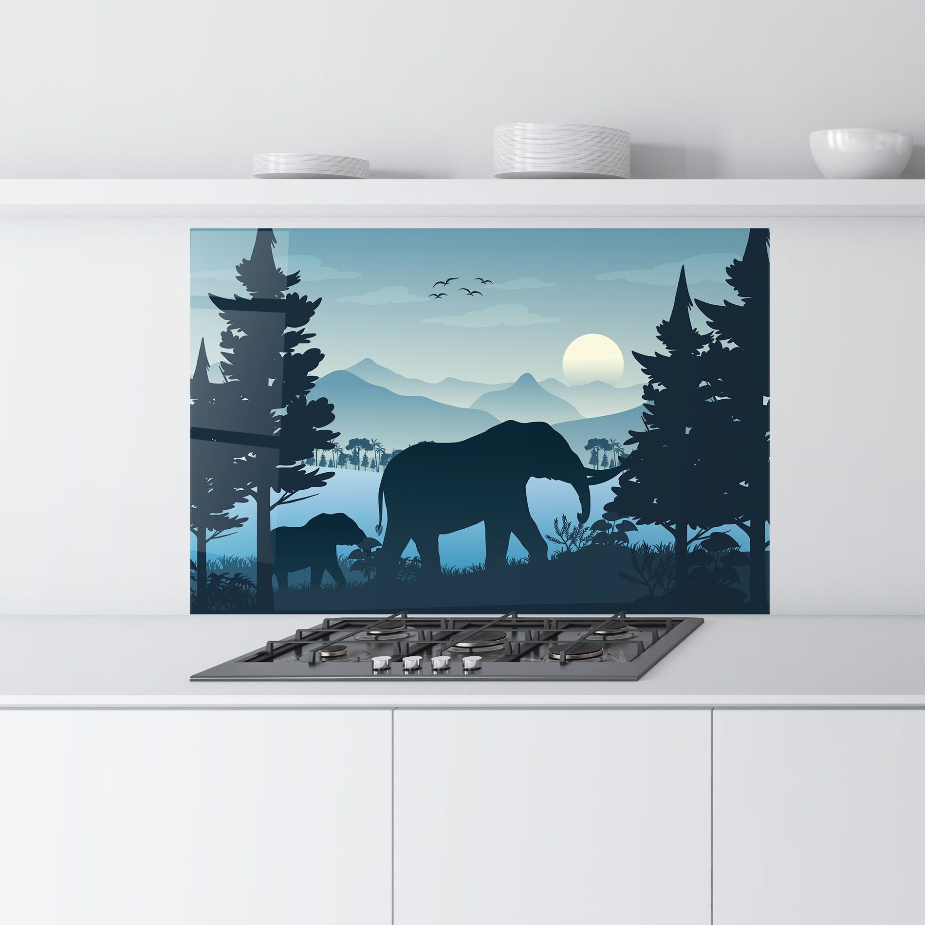 Blue Light Elephant mockup 9