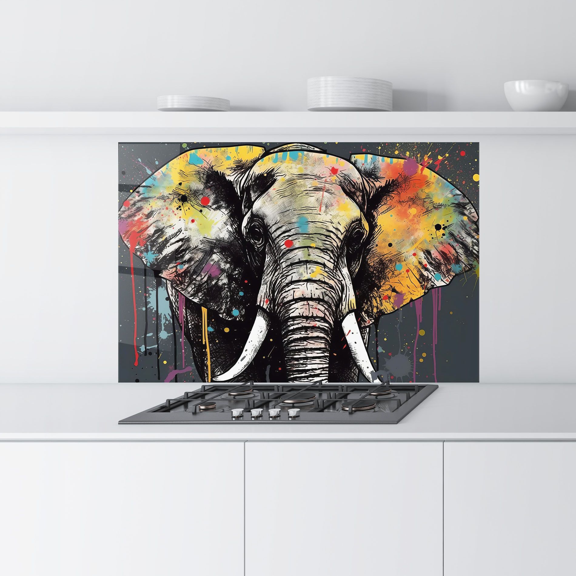 Elephant Portrait Art mockup 9
