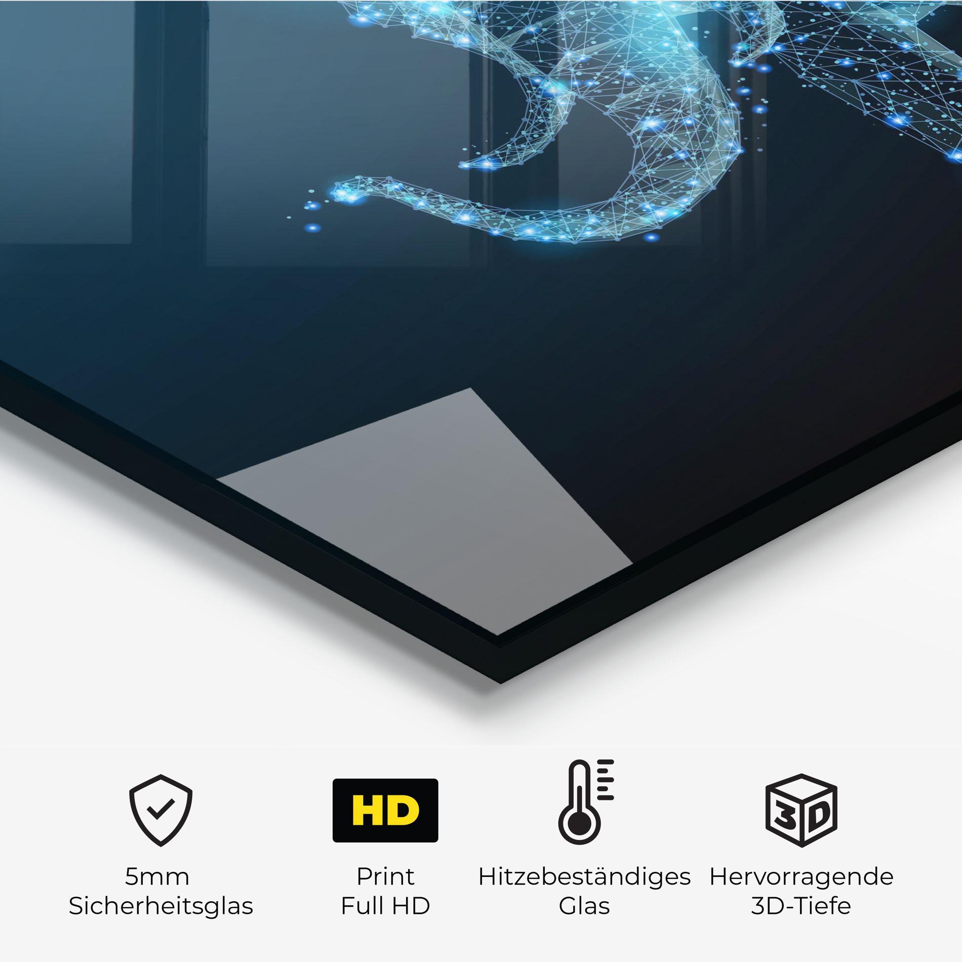 Küchenrückwand Glas Digital Elephant mockup 2