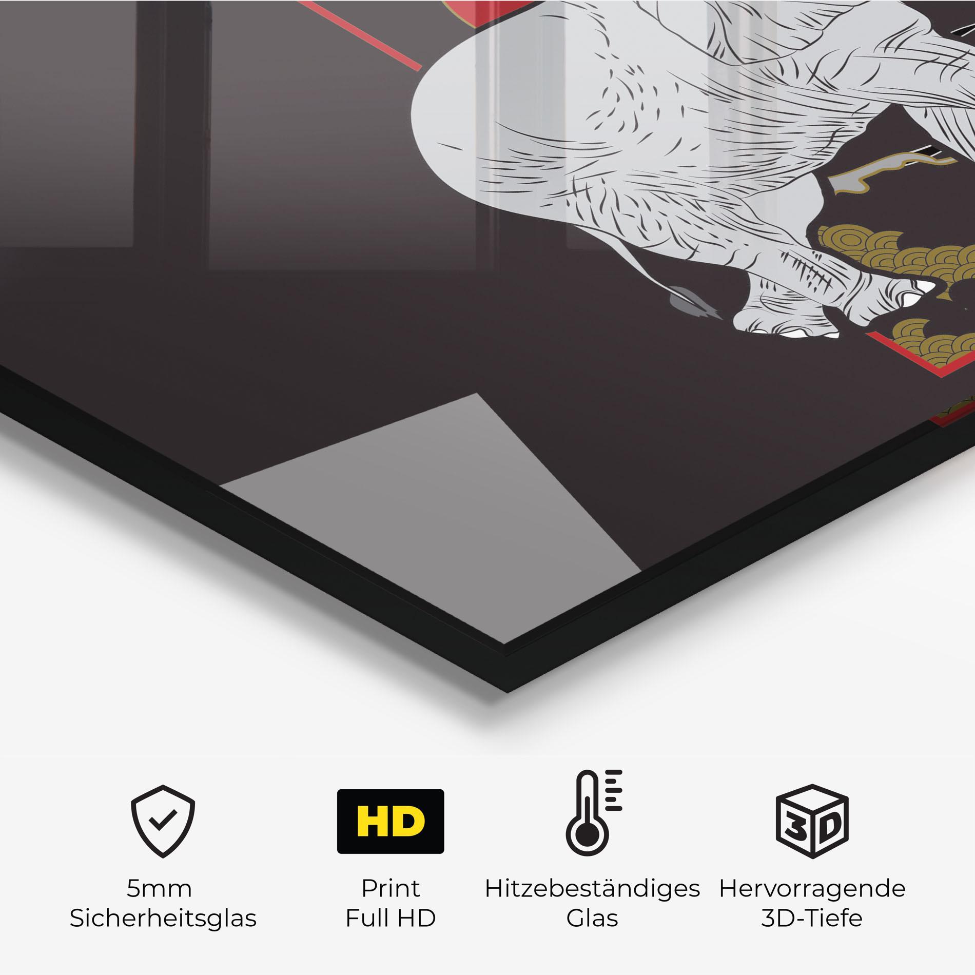 Küchenrückwand Glas Elephant Asia mockup 2