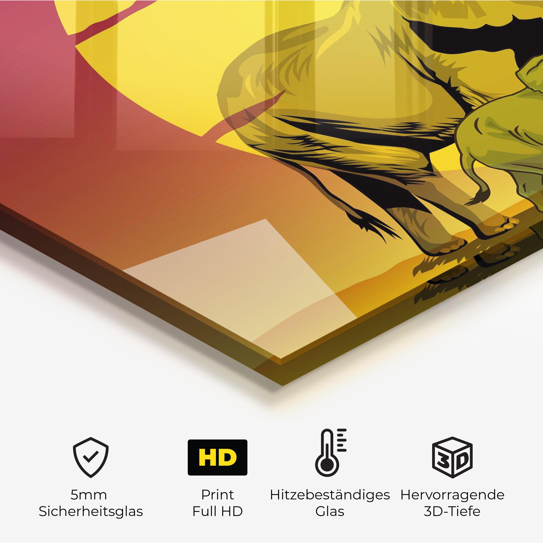 Küchenrückwand Glas Mom And Baby Elephant mockup 2