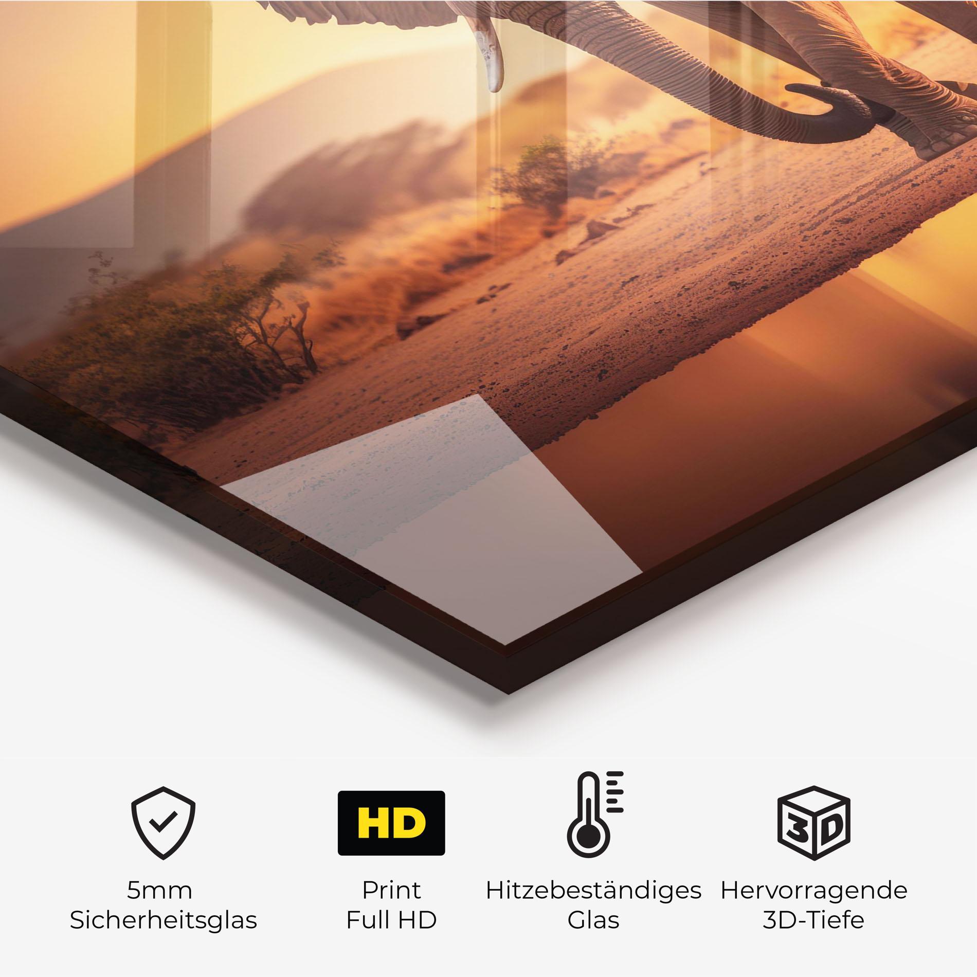 Küchenrückwand Glas Wild Savannah mockup 2