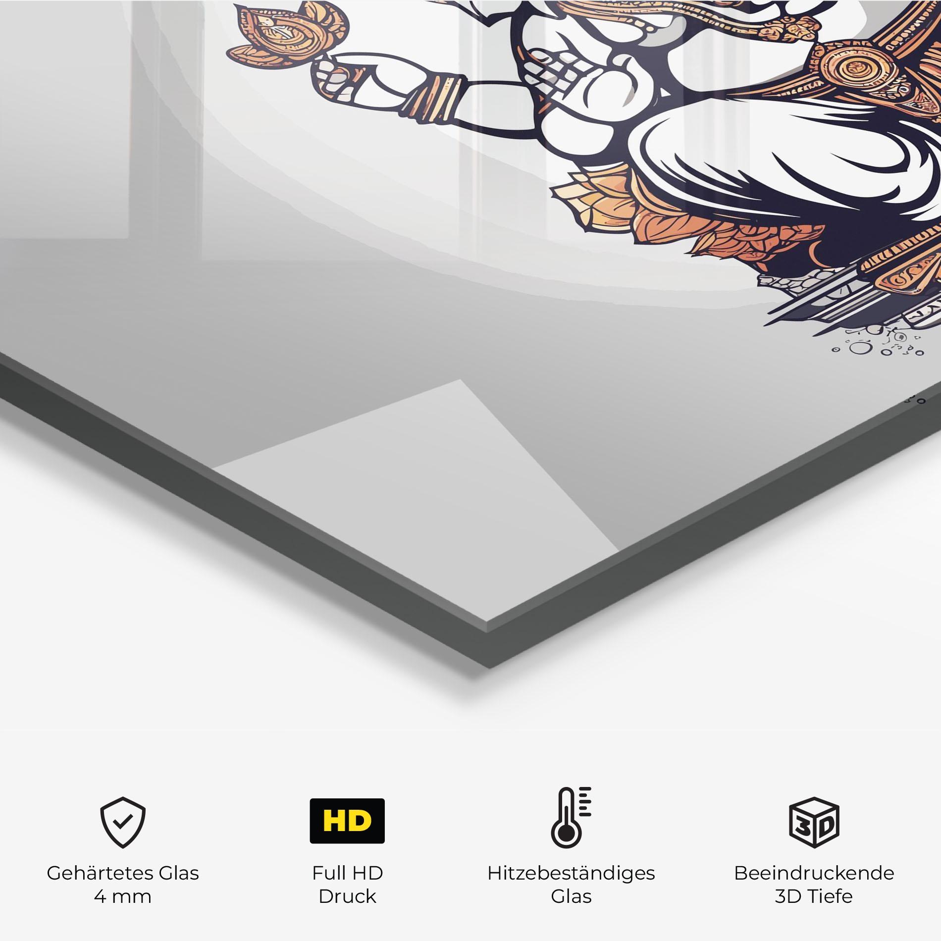 Küchenrückwand Glas Chaturthi Greys mockup 2