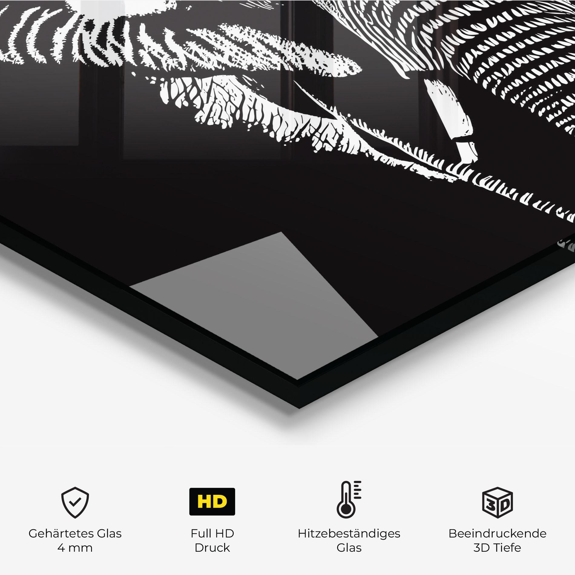 Küchenrückwand Glas Elephant Drawing mockup 2