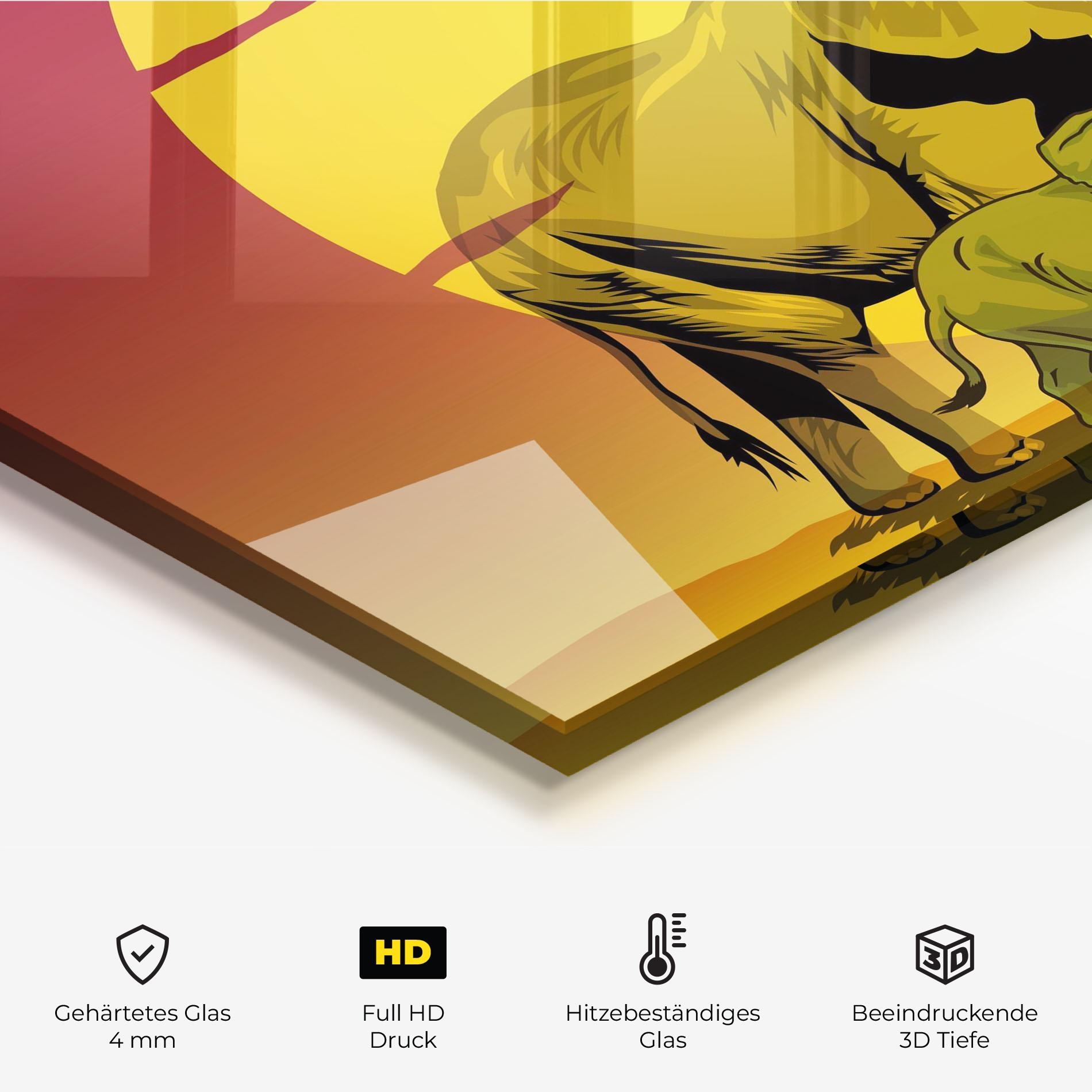 Küchenrückwand Glas Mom And Baby Elephant mockup 2