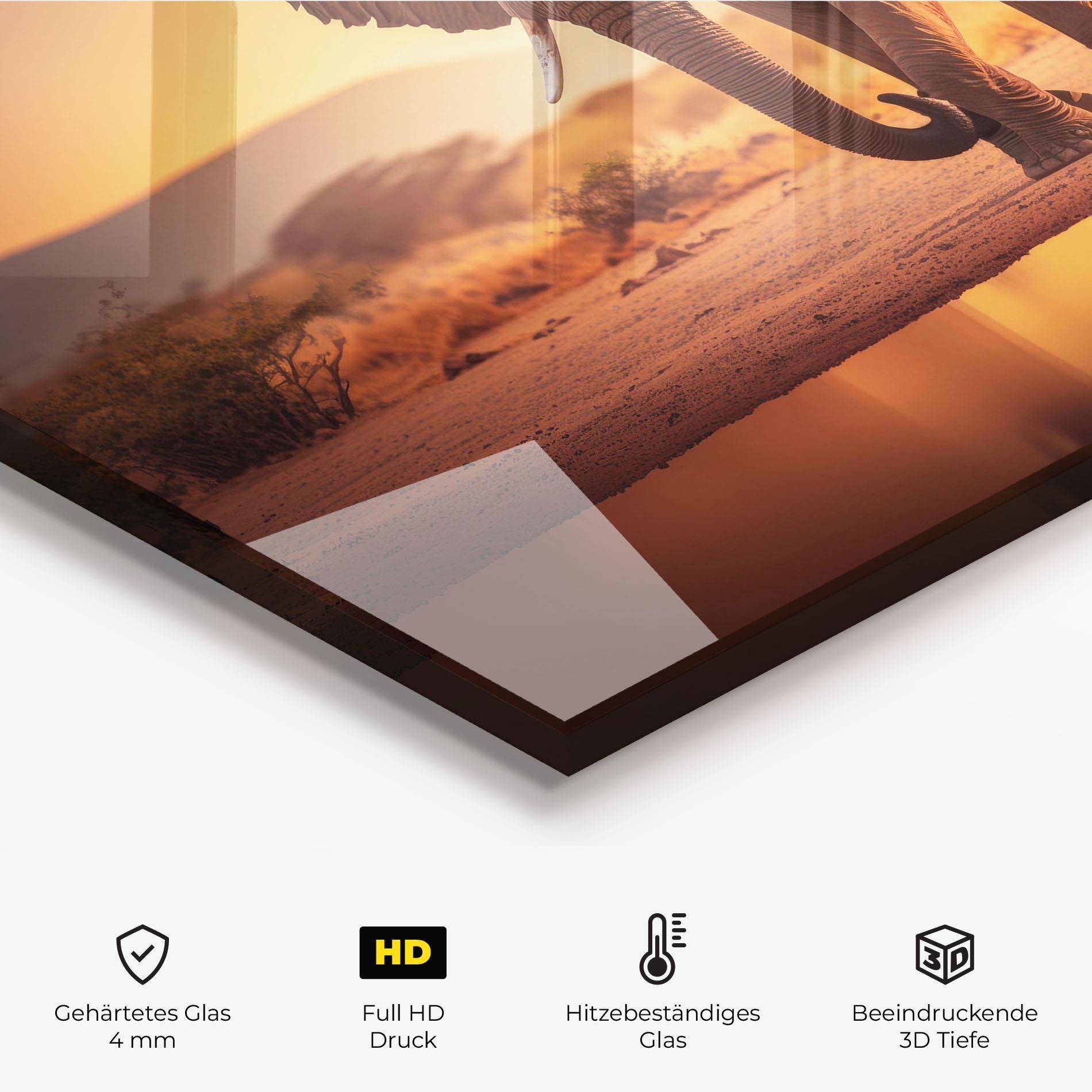 Küchenrückwand Glas Wild Savannah mockup 2