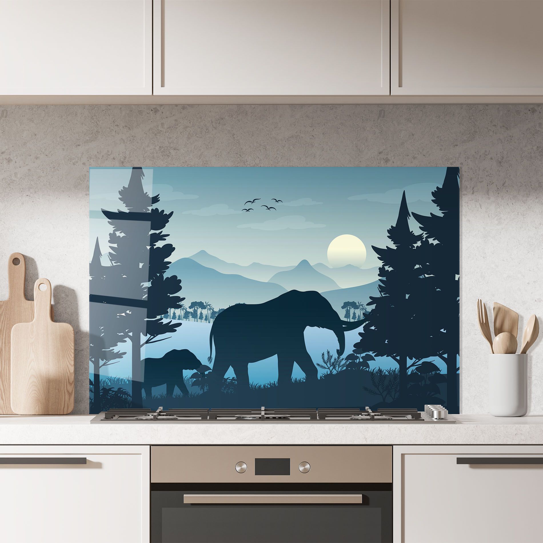Blue Light Elephant mockup 7