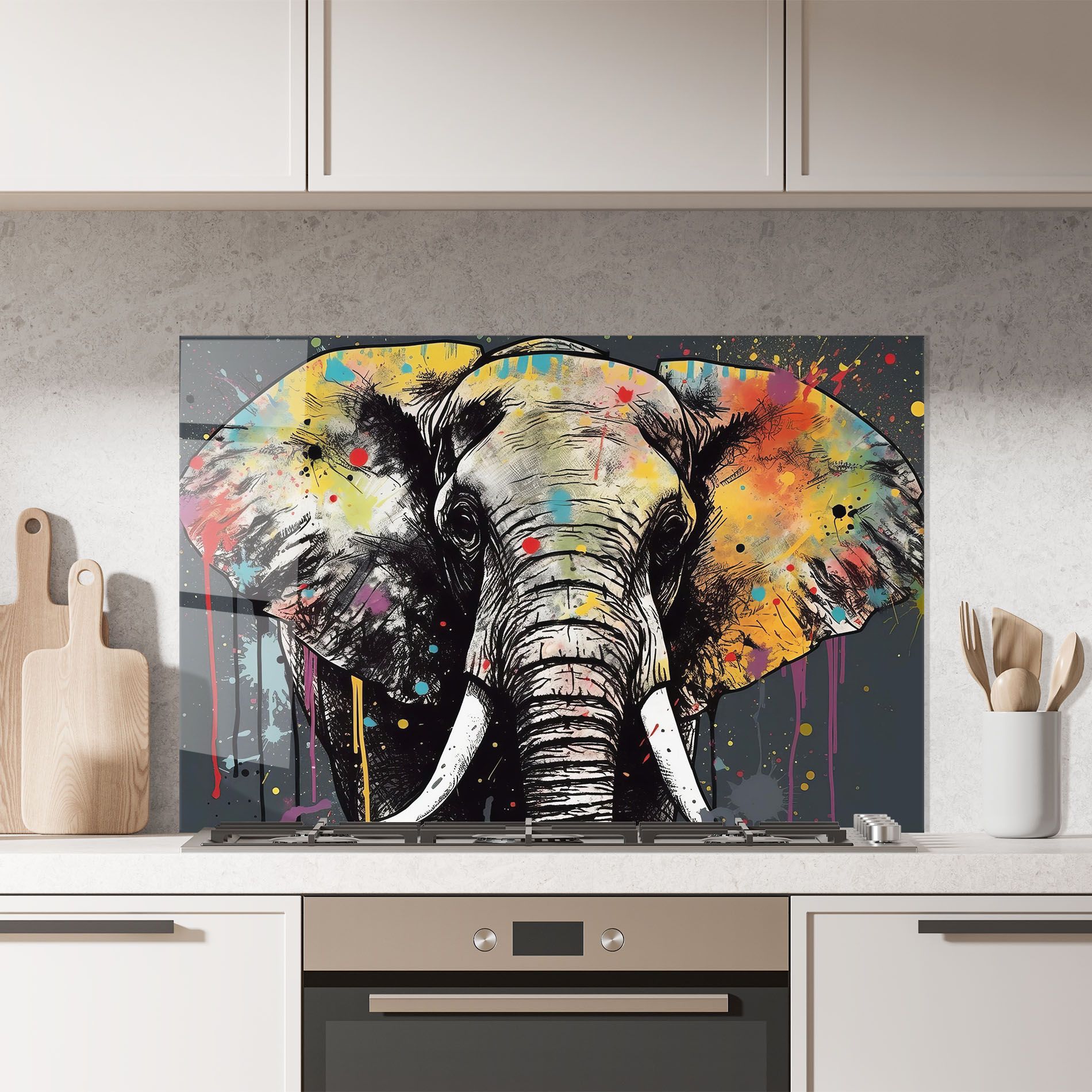 Elephant Portrait Art mockup 7