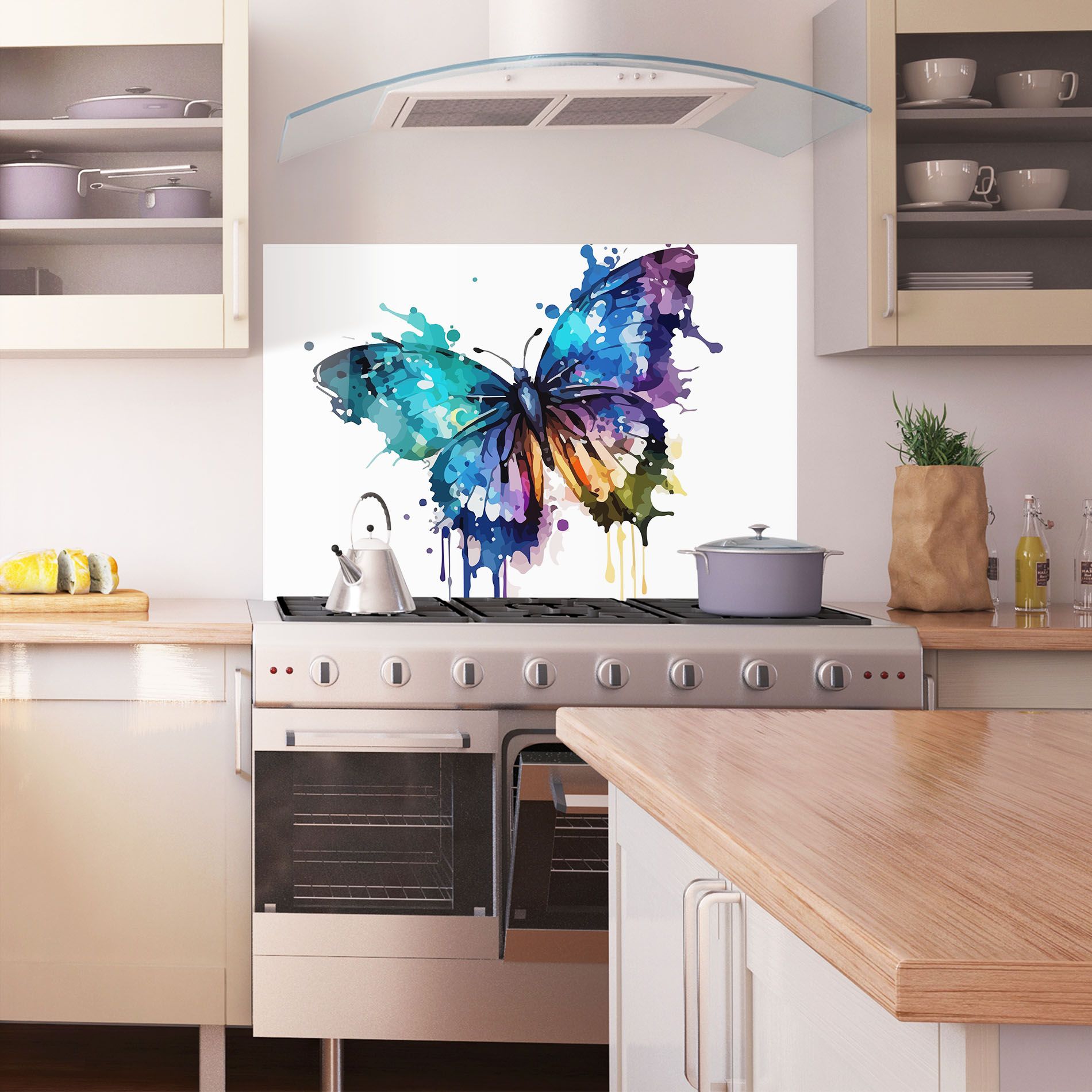 Colourful Blue Butterfly mockup 1