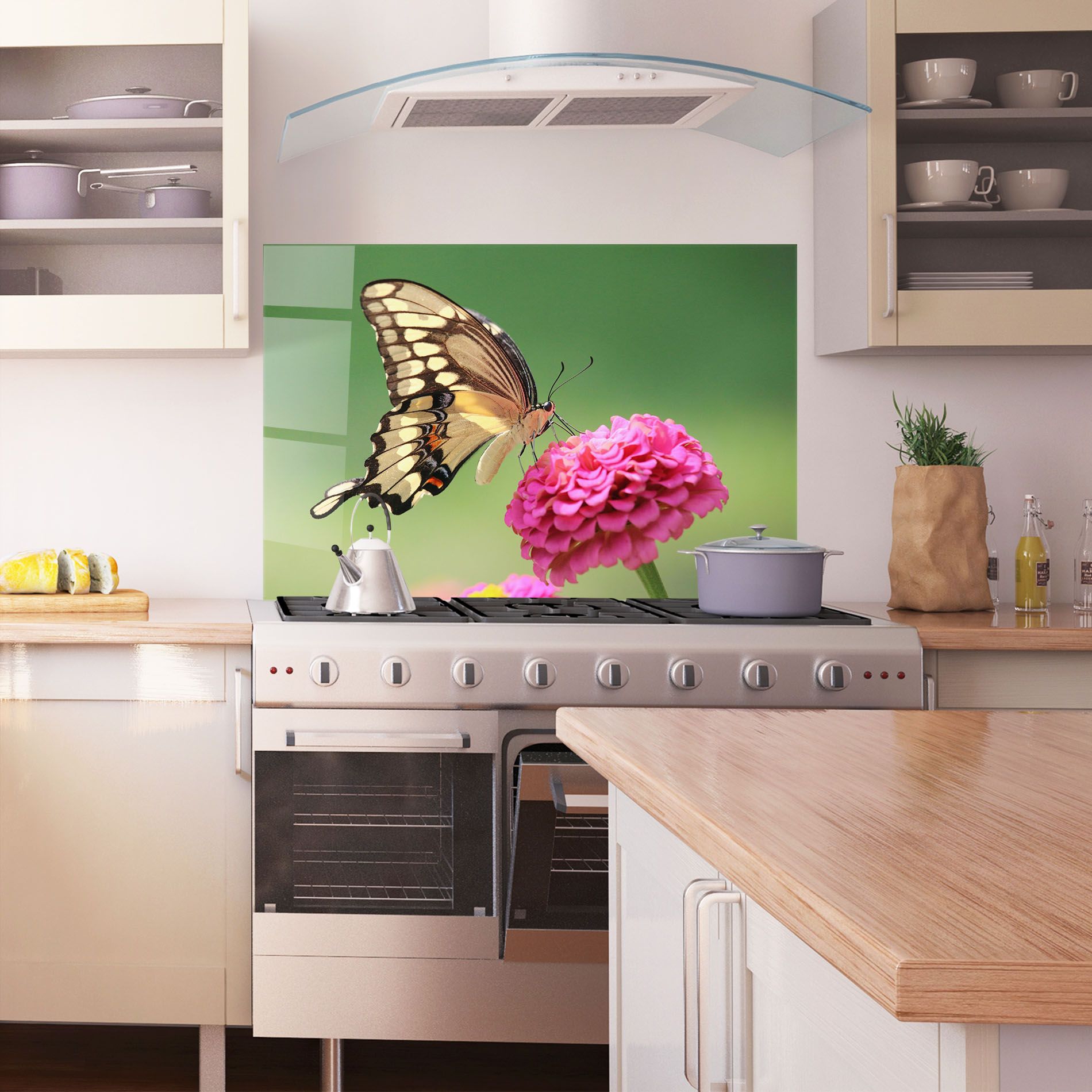 Cute Cream Butterfly mockup 1