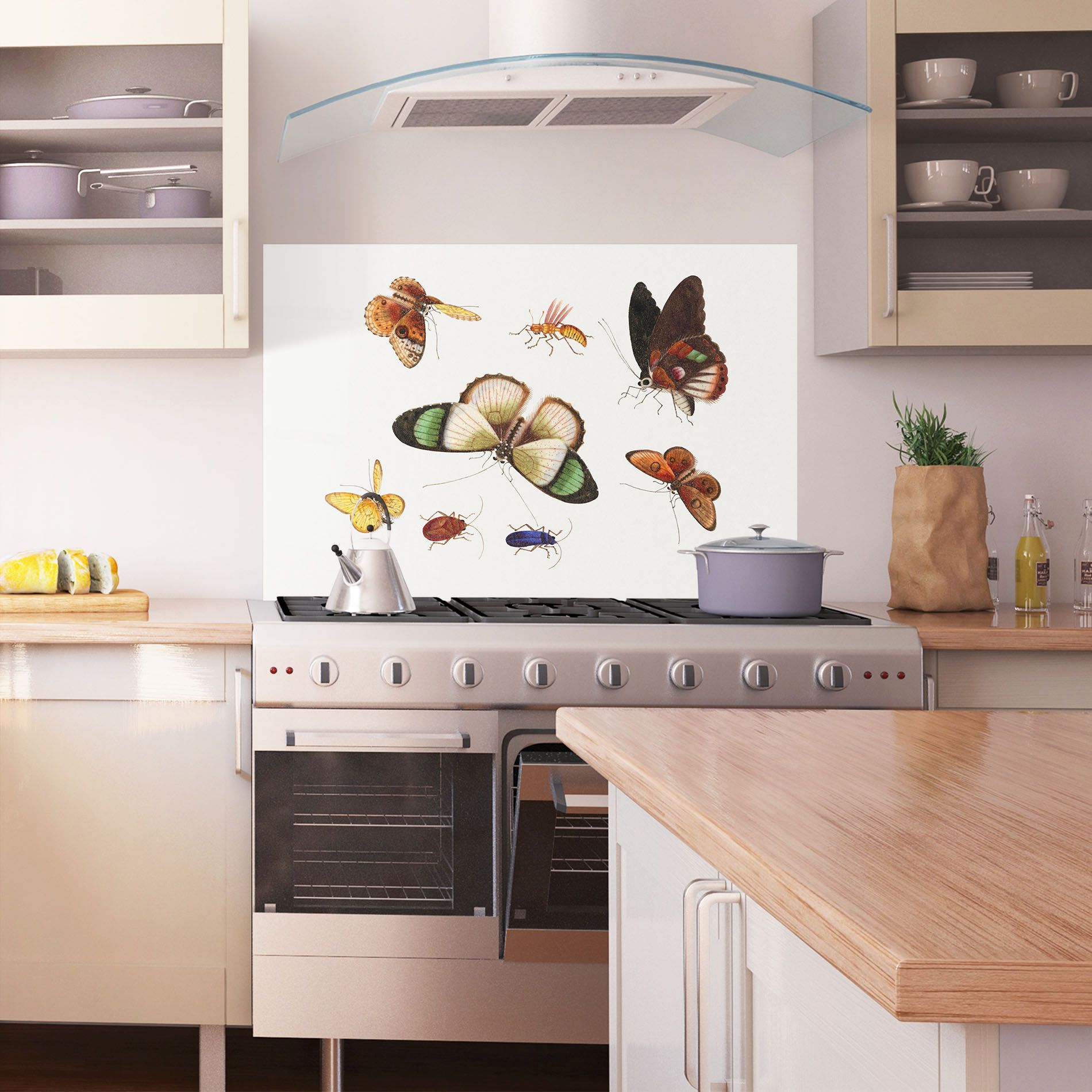 Green Cream Butterfly mockup 1