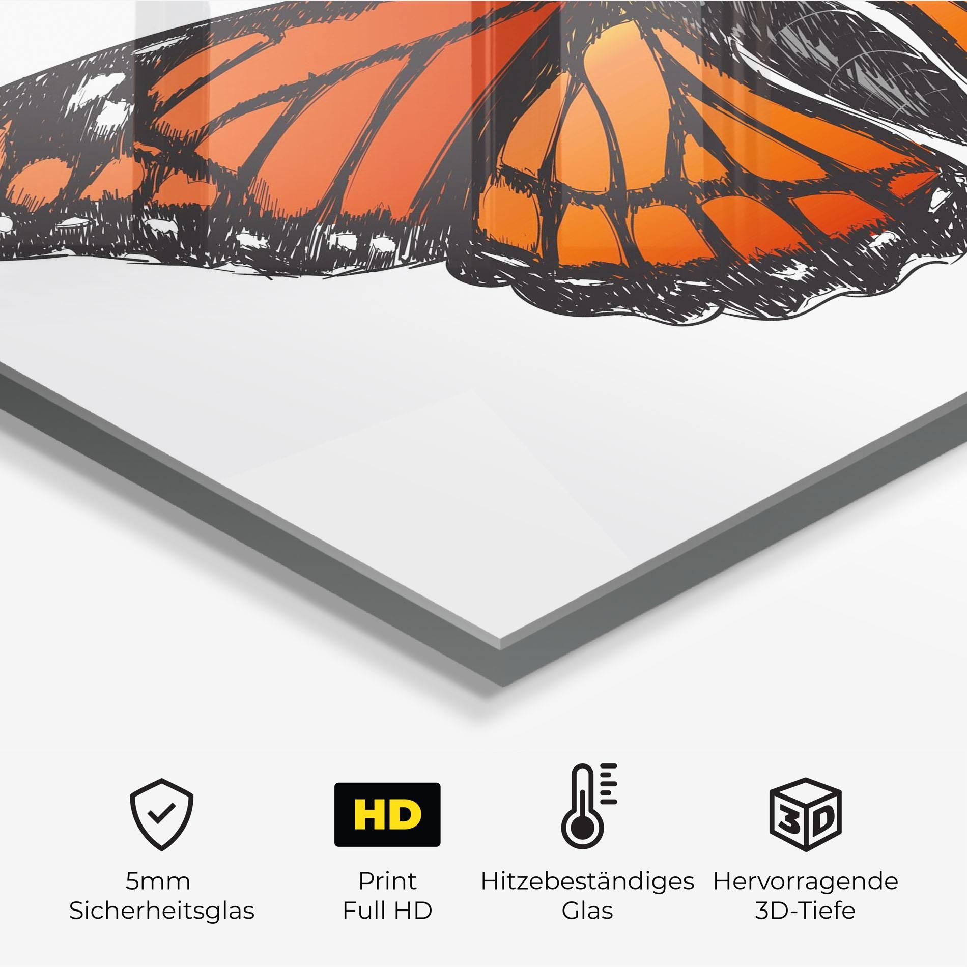 Beautiful Orange Butterfly mockup 2