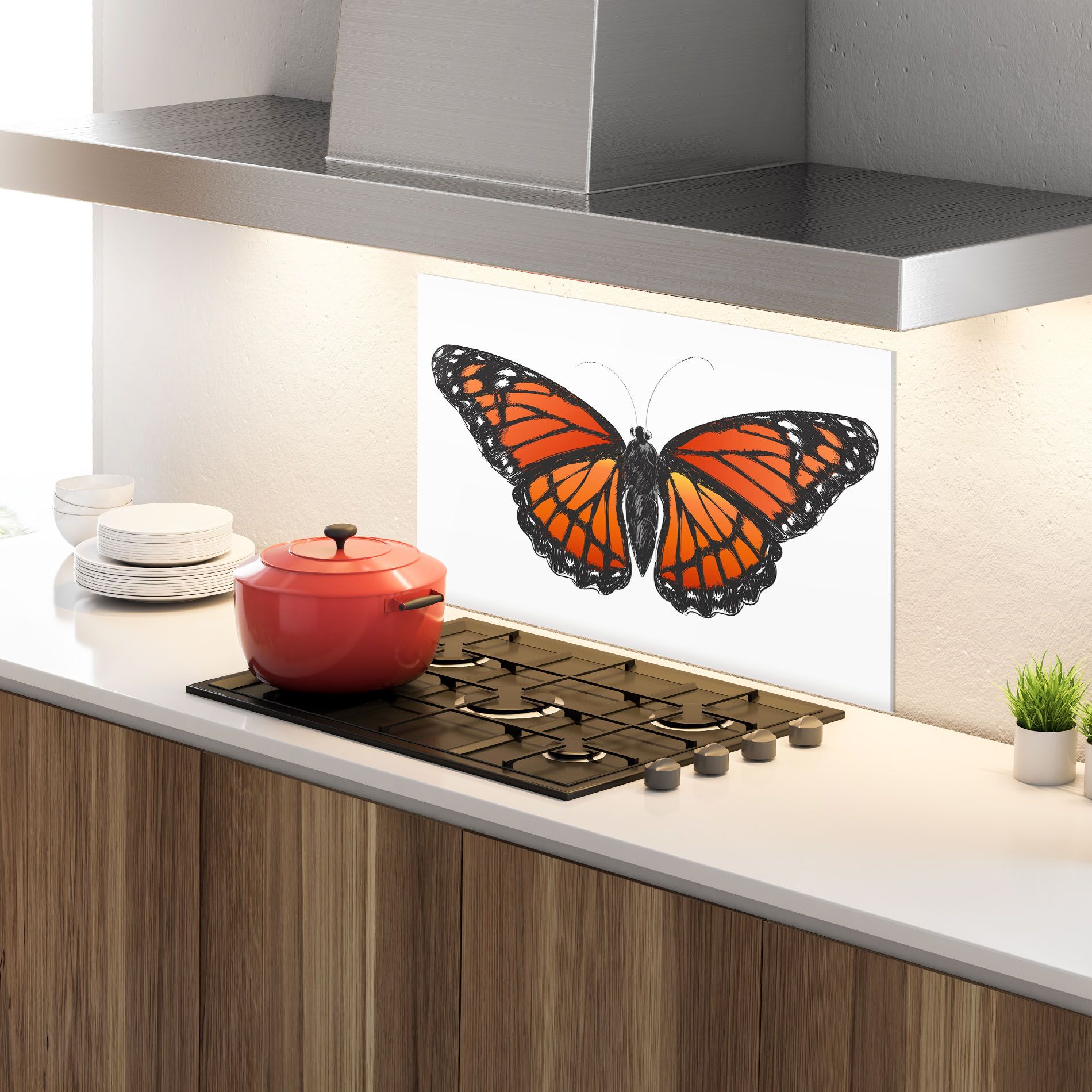 Beautiful Orange Butterfly mockup 4