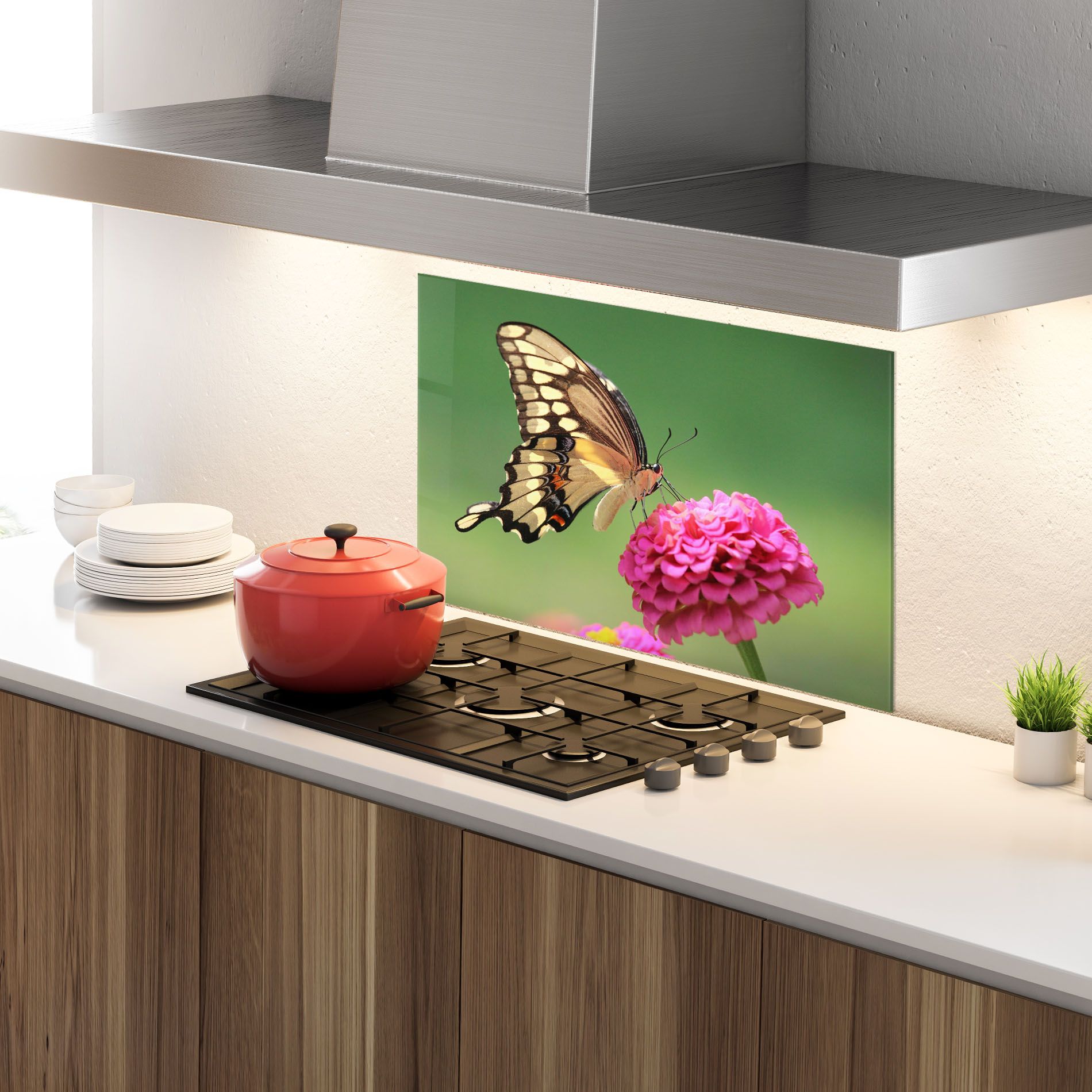 Cute Cream Butterfly mockup 4