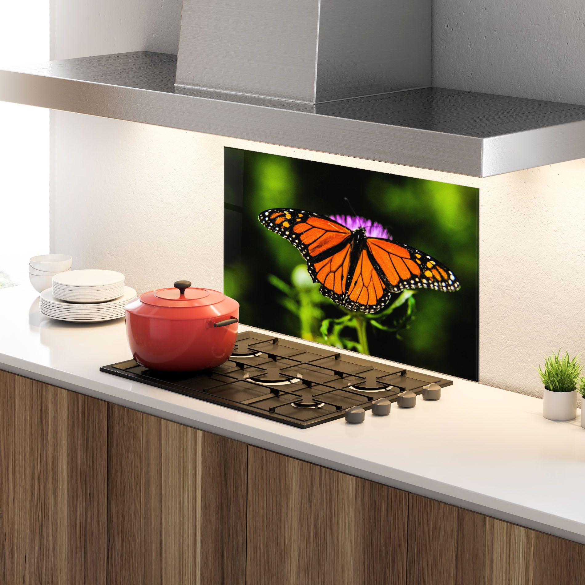 Orange Open Butterfly mockup 4