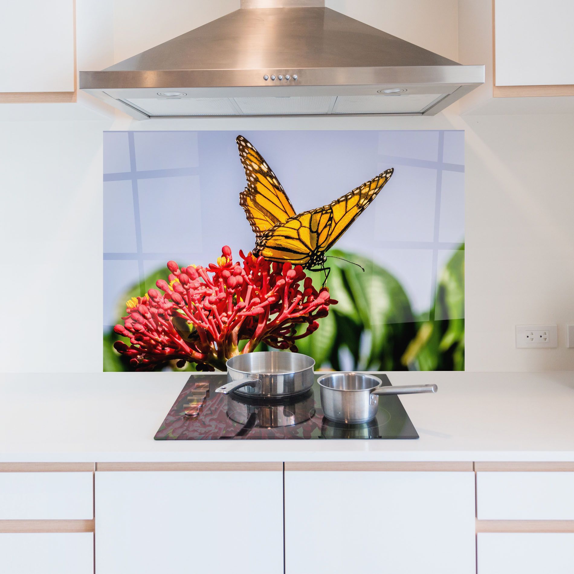 Butterfly On Red Flower mockup 5