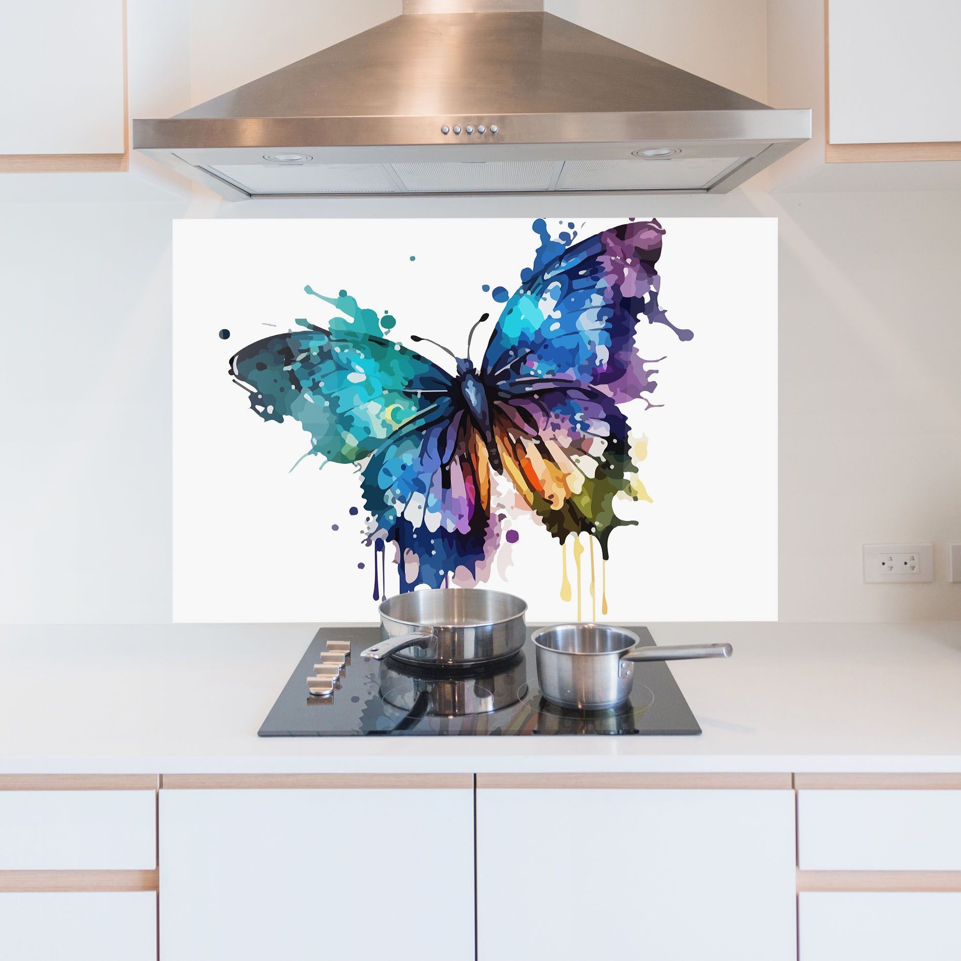 Colourful Blue Butterfly mockup 5
