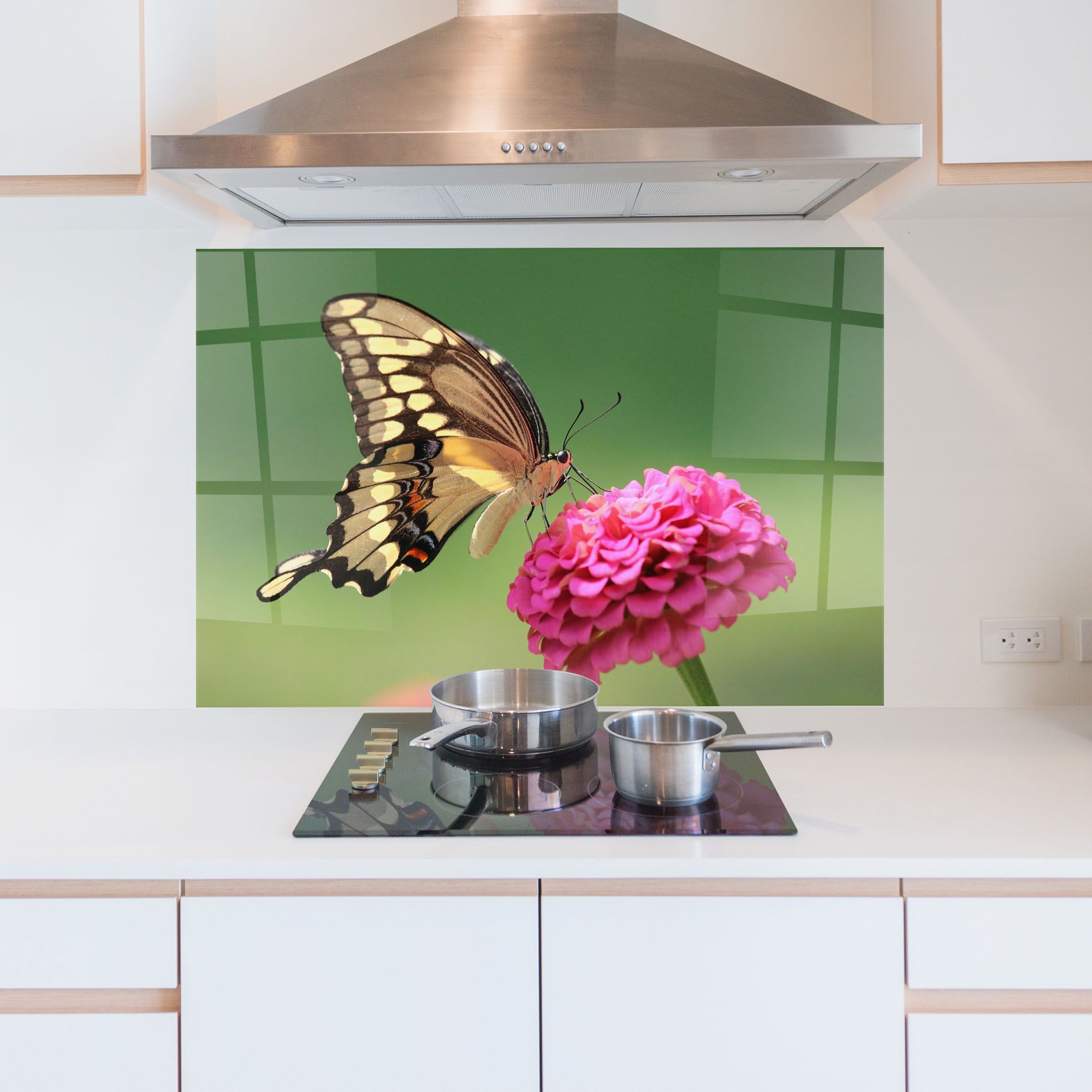 Cute Cream Butterfly mockup 5