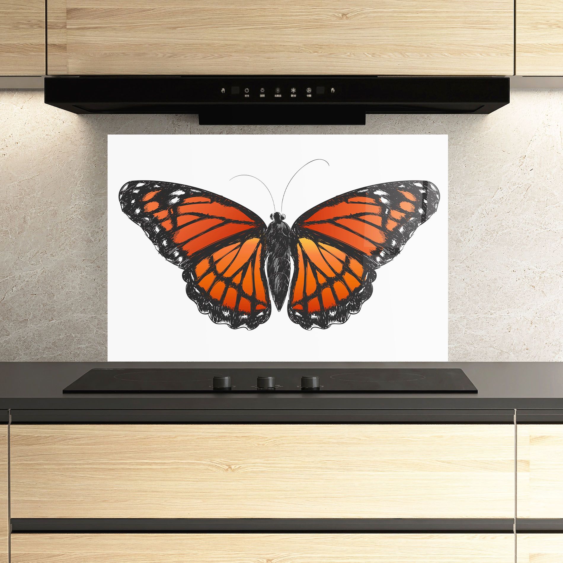 Beautiful Orange Butterfly mockup 3