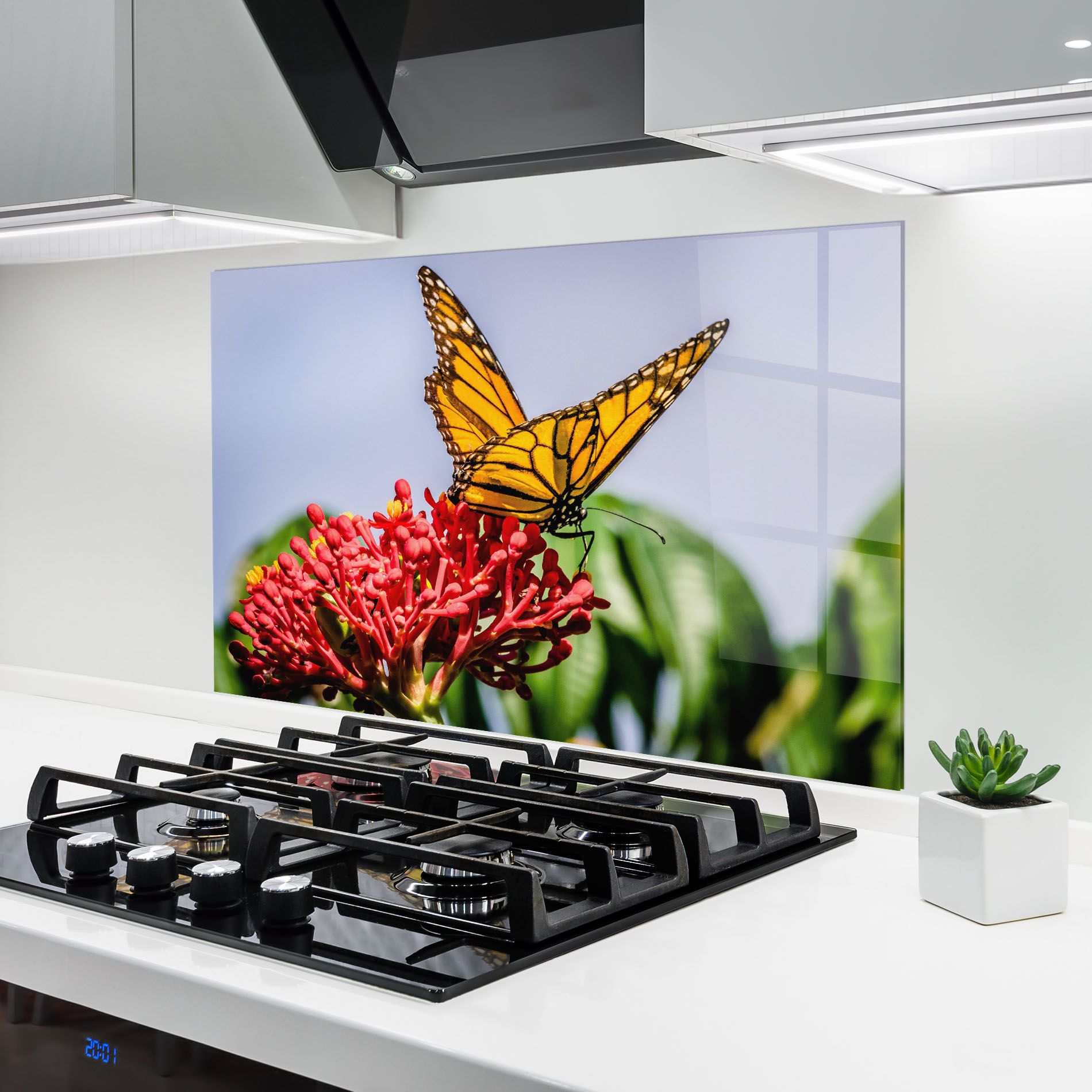 Butterfly On Red Flower mockup 6