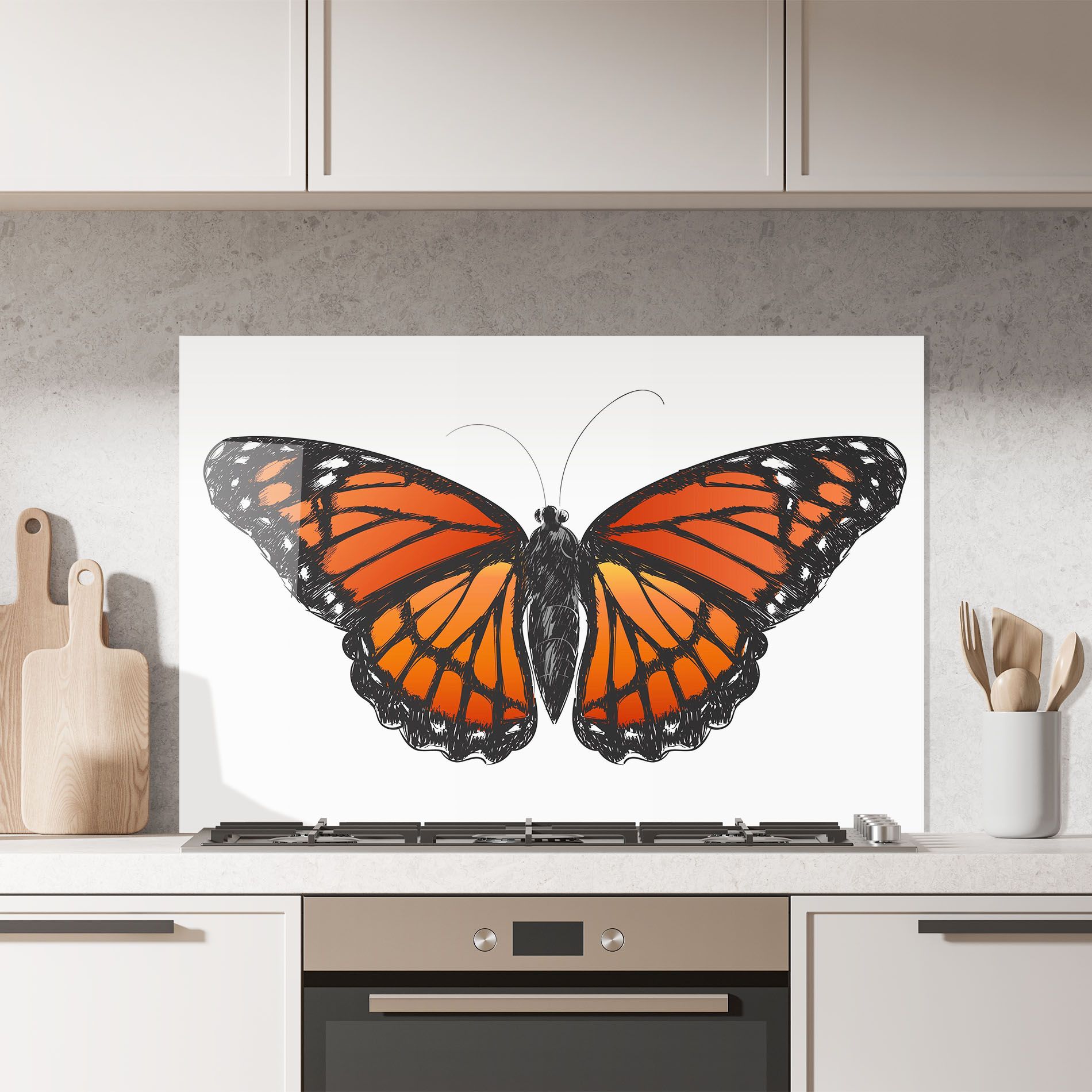Beautiful Orange Butterfly mockup 7