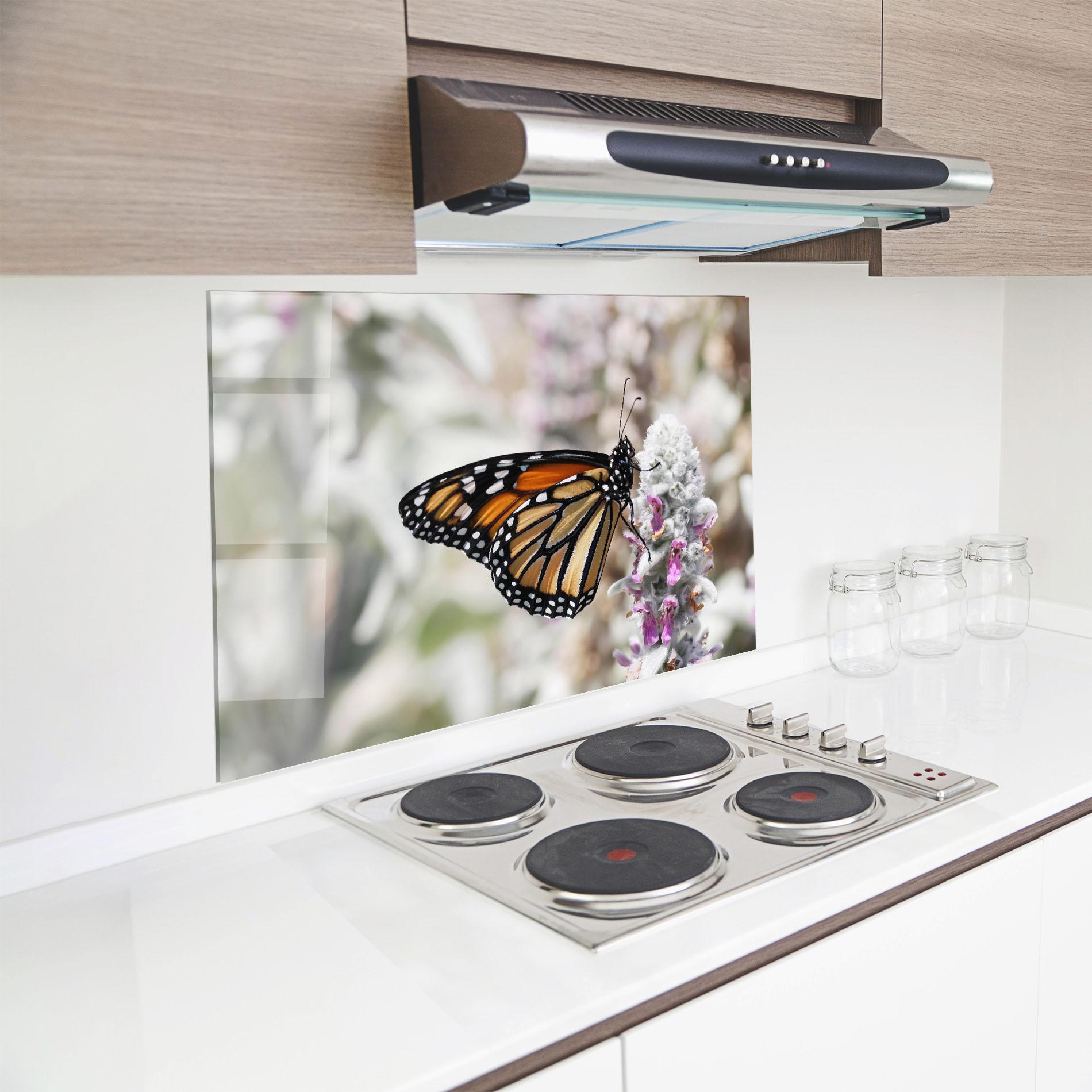 Küchenrückwand Glas Beauty Butterfly mockup 8
