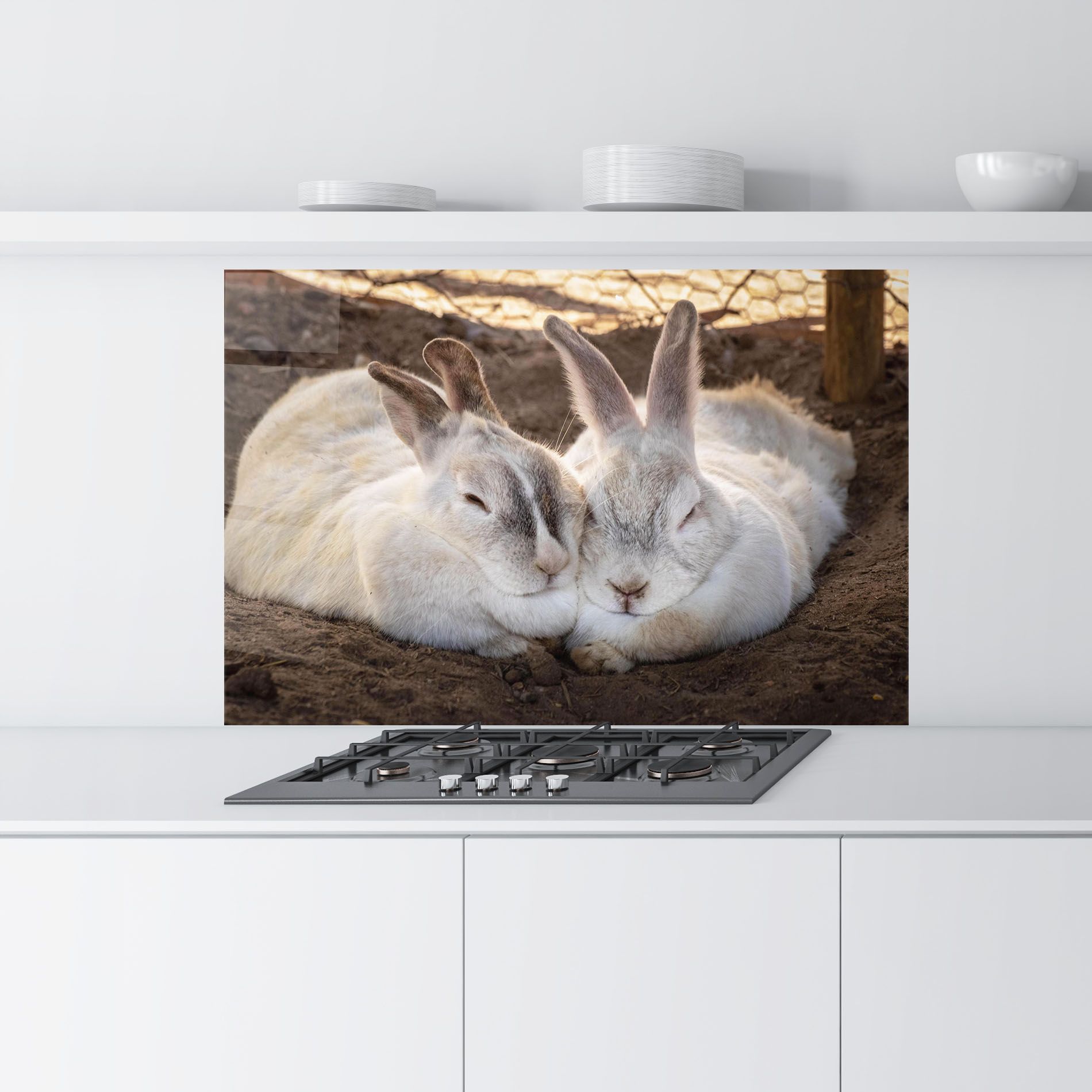 Light Grey Bunny Sleeping mockup 9