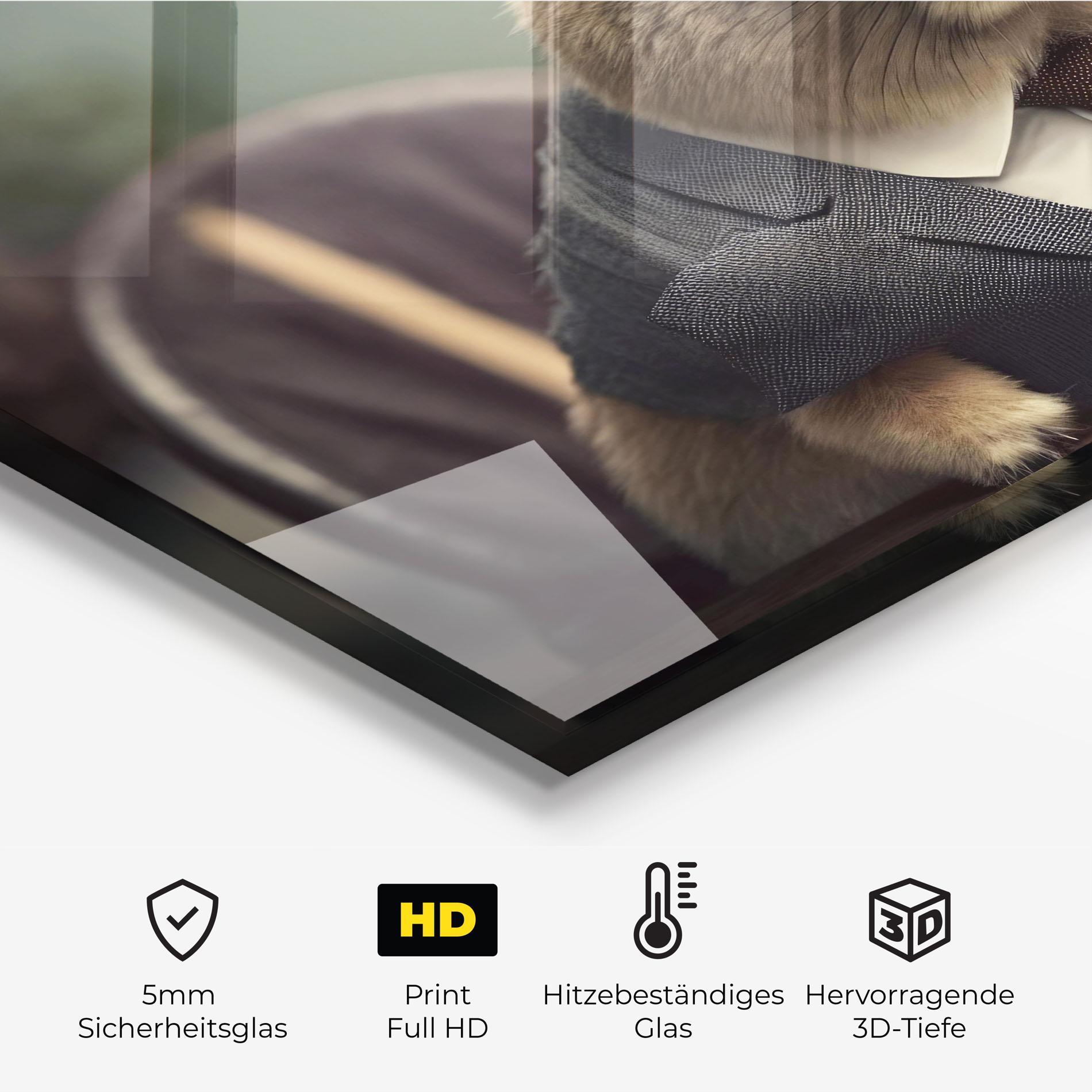 Küchenrückwand Glas Business Suit Bunny mockup 2