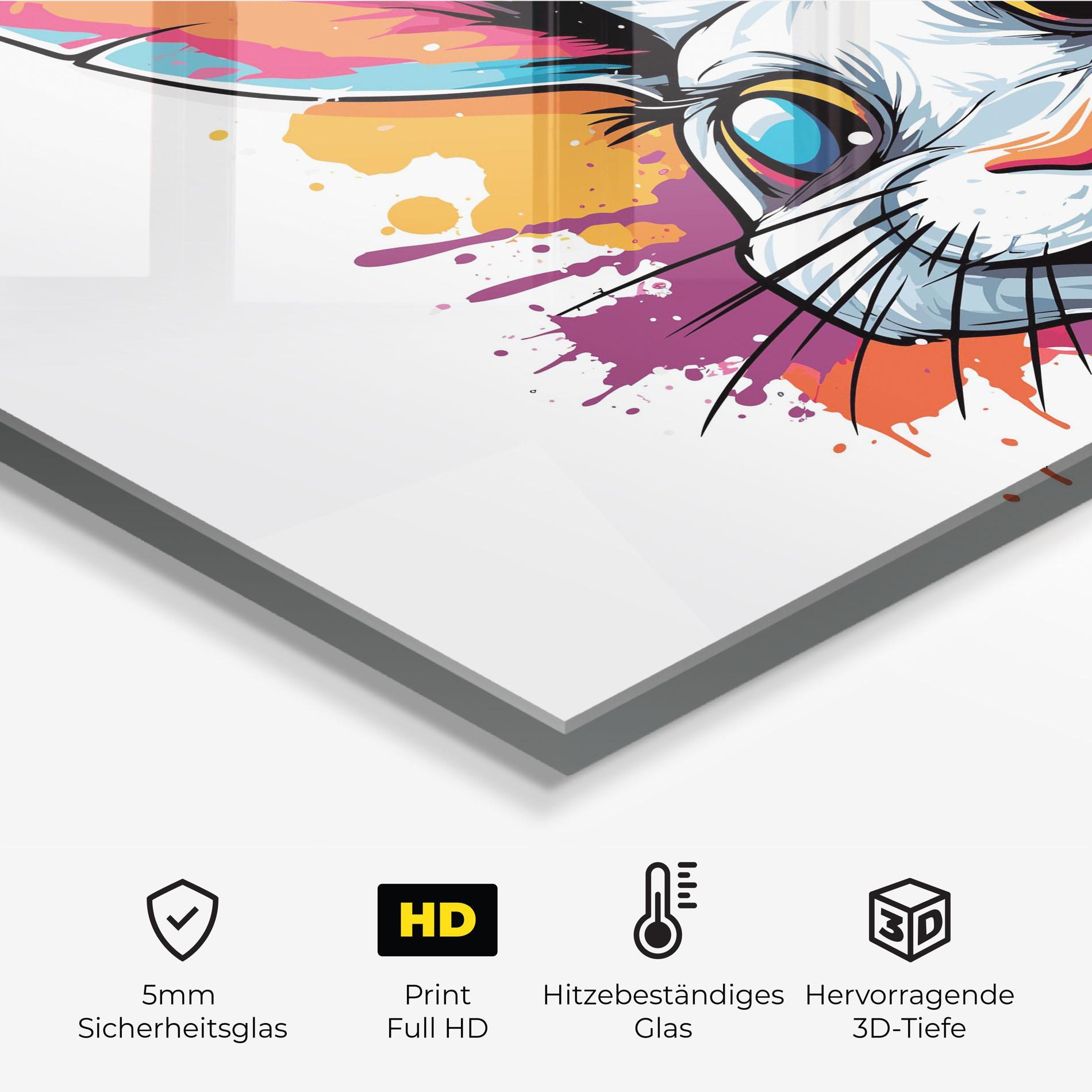 Küchenrückwand Glas Crazy Bunny mockup 2