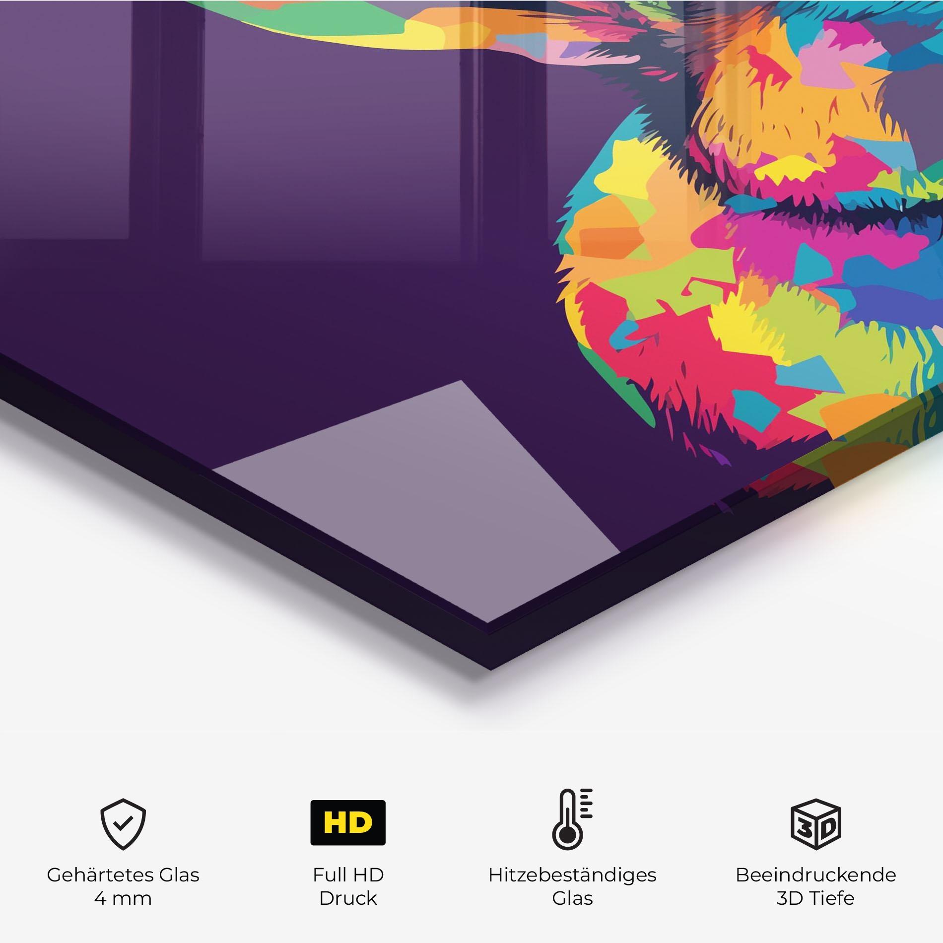 Küchenrückwand Glas Bunny On Purple mockup 2