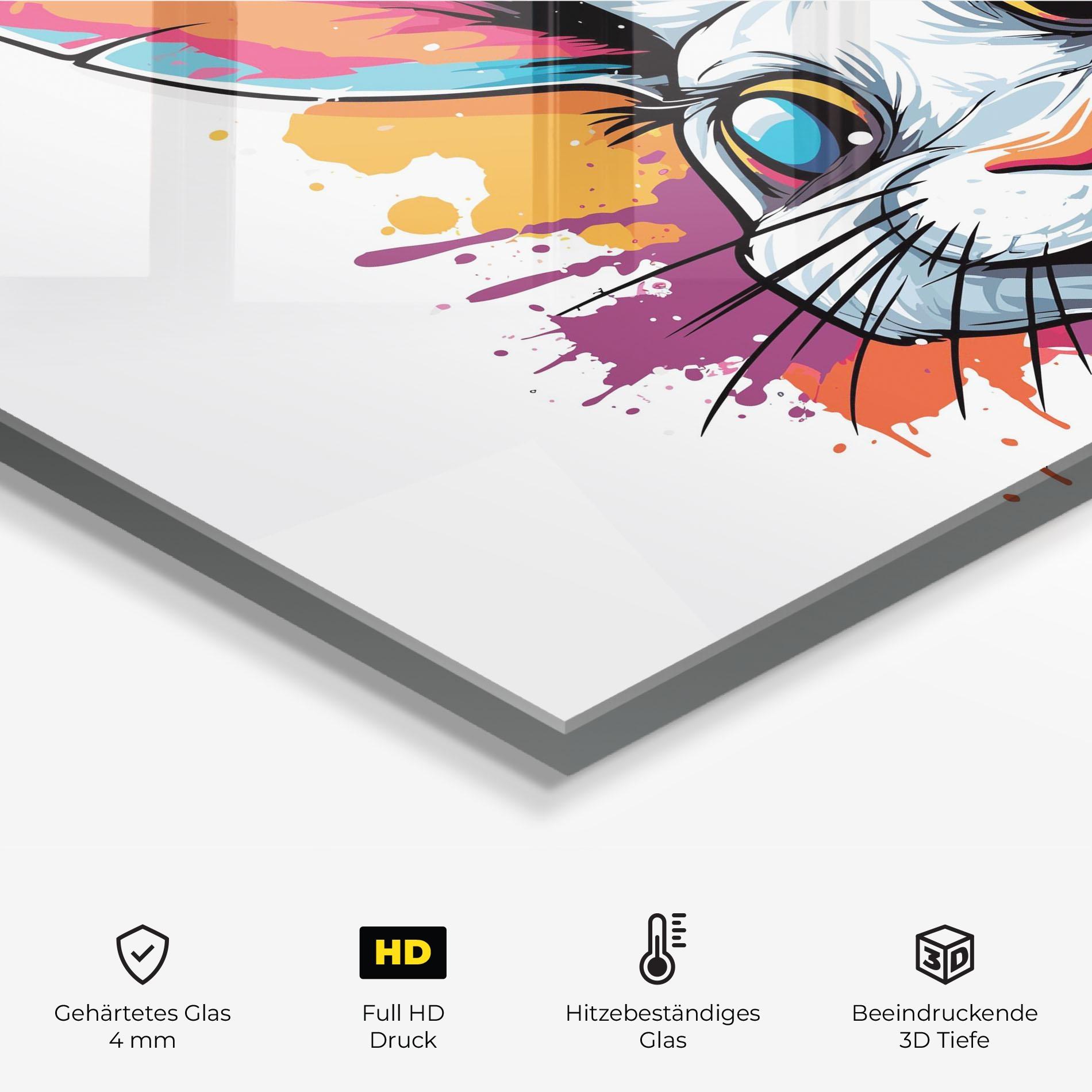 Küchenrückwand Glas Crazy Bunny mockup 2