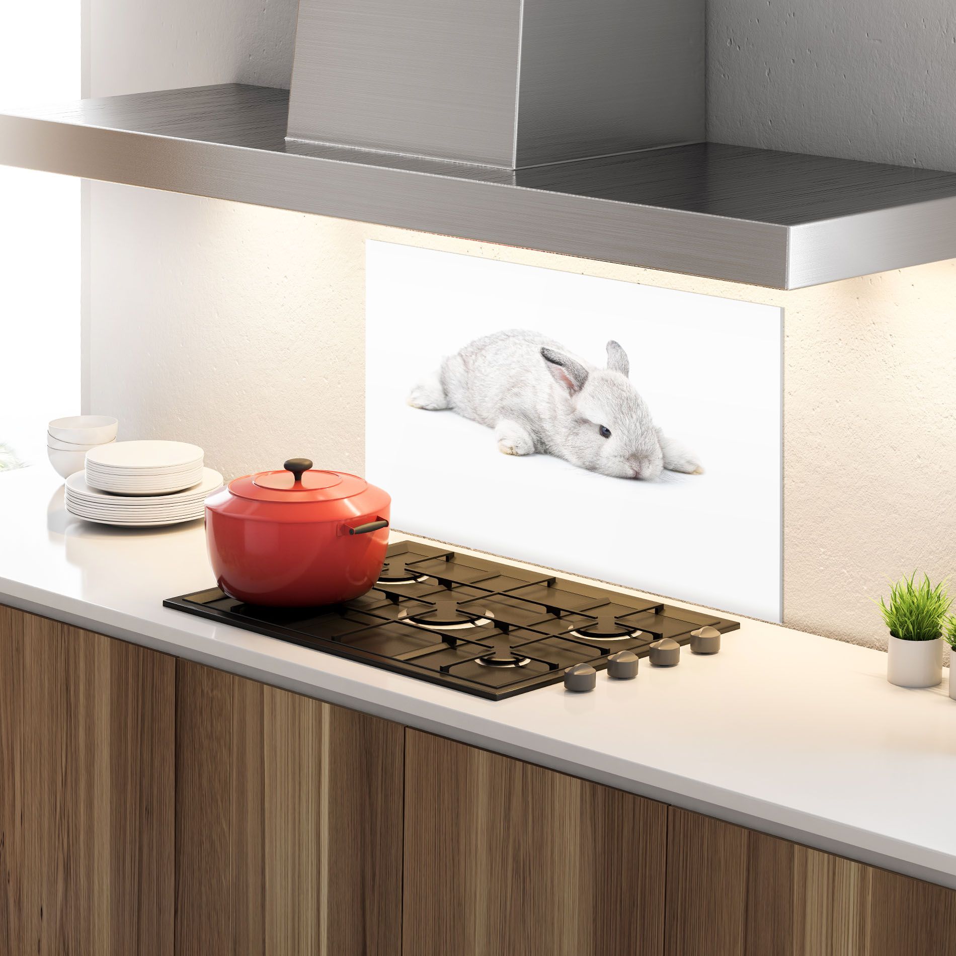 Light Gray Bunny Sleeping mockup 4