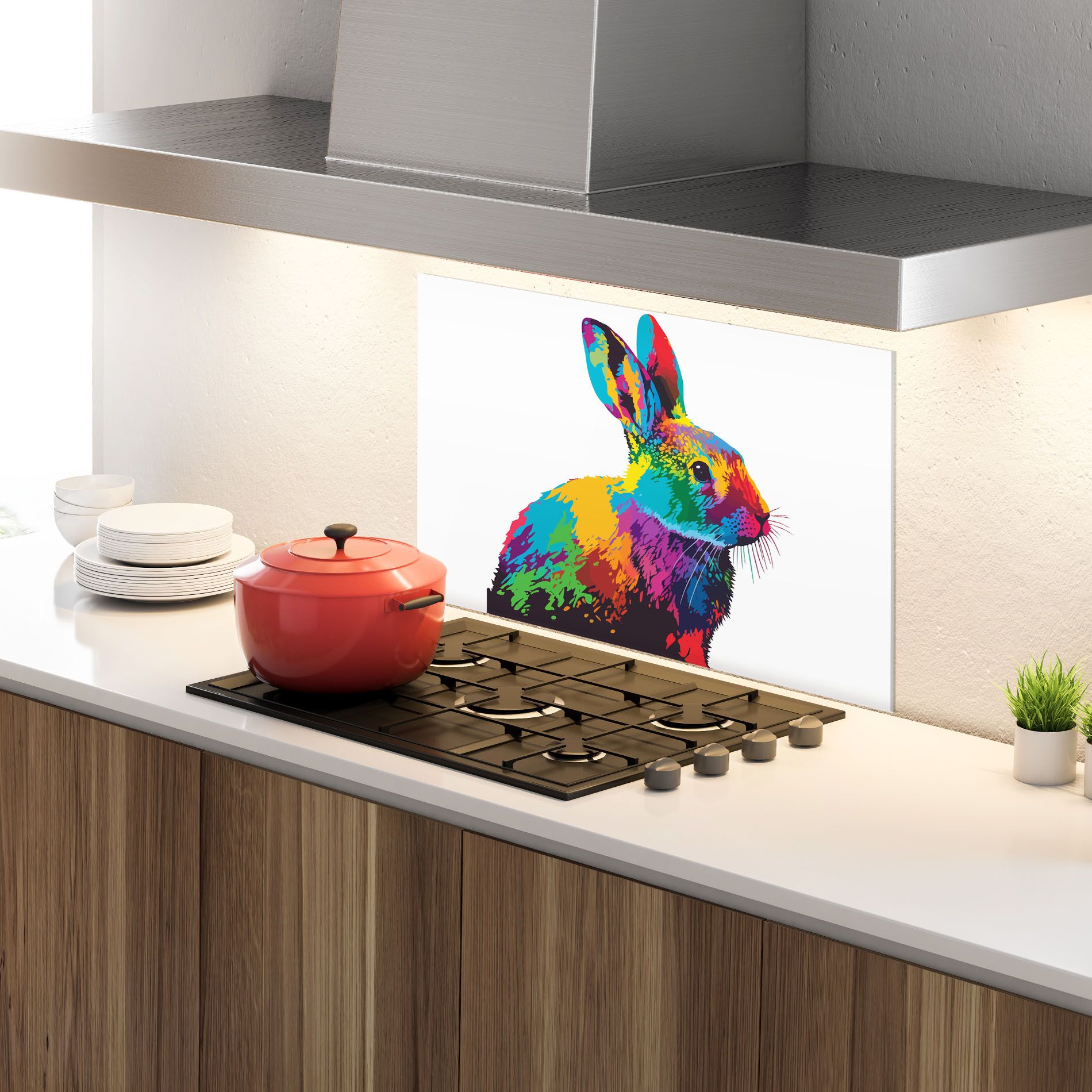Yellow Blue Bunny mockup 4