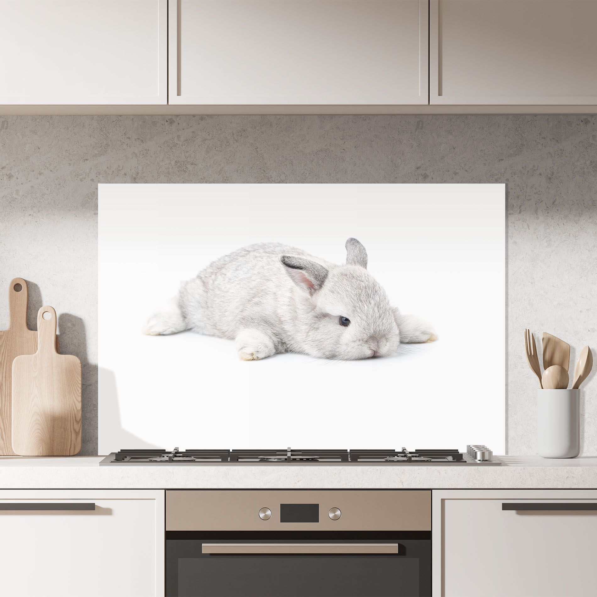 Light Gray Bunny Sleeping mockup 7